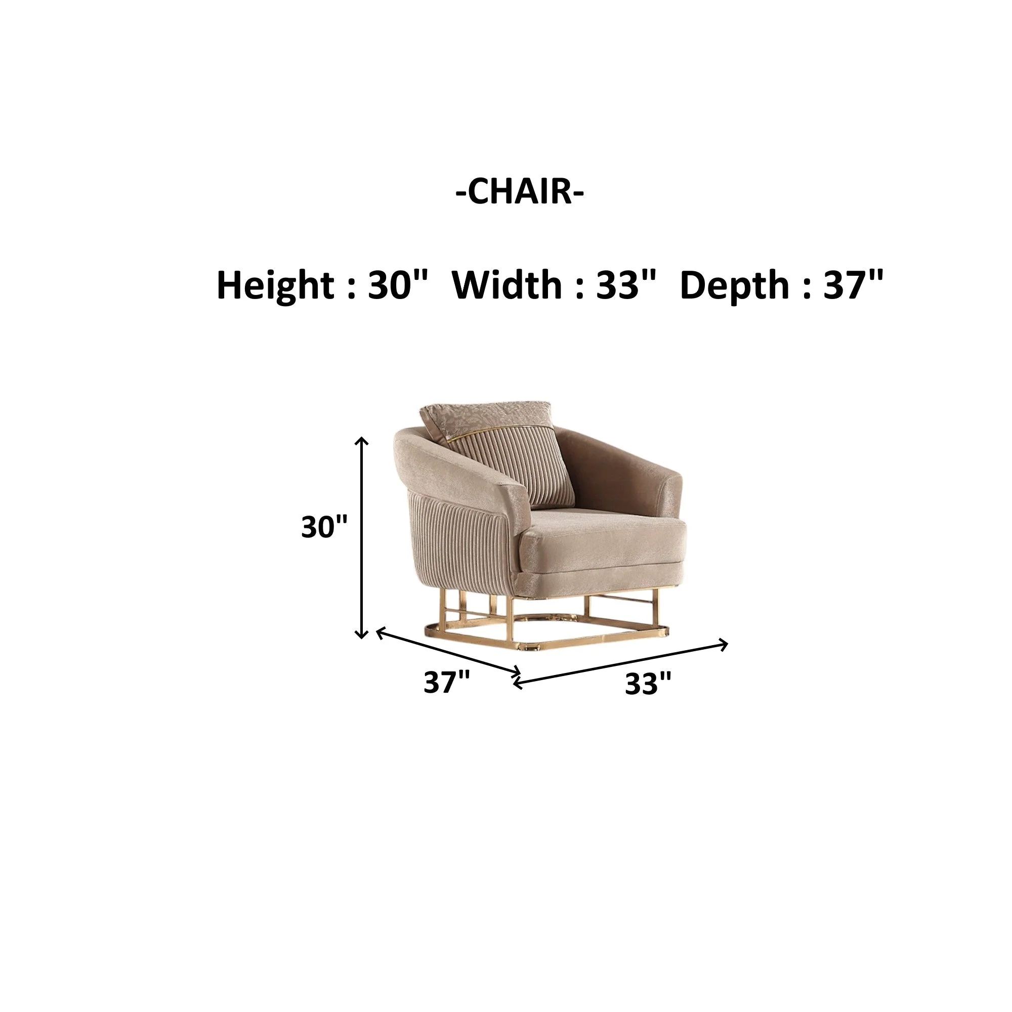 Rixos Chair Beige - Image 4