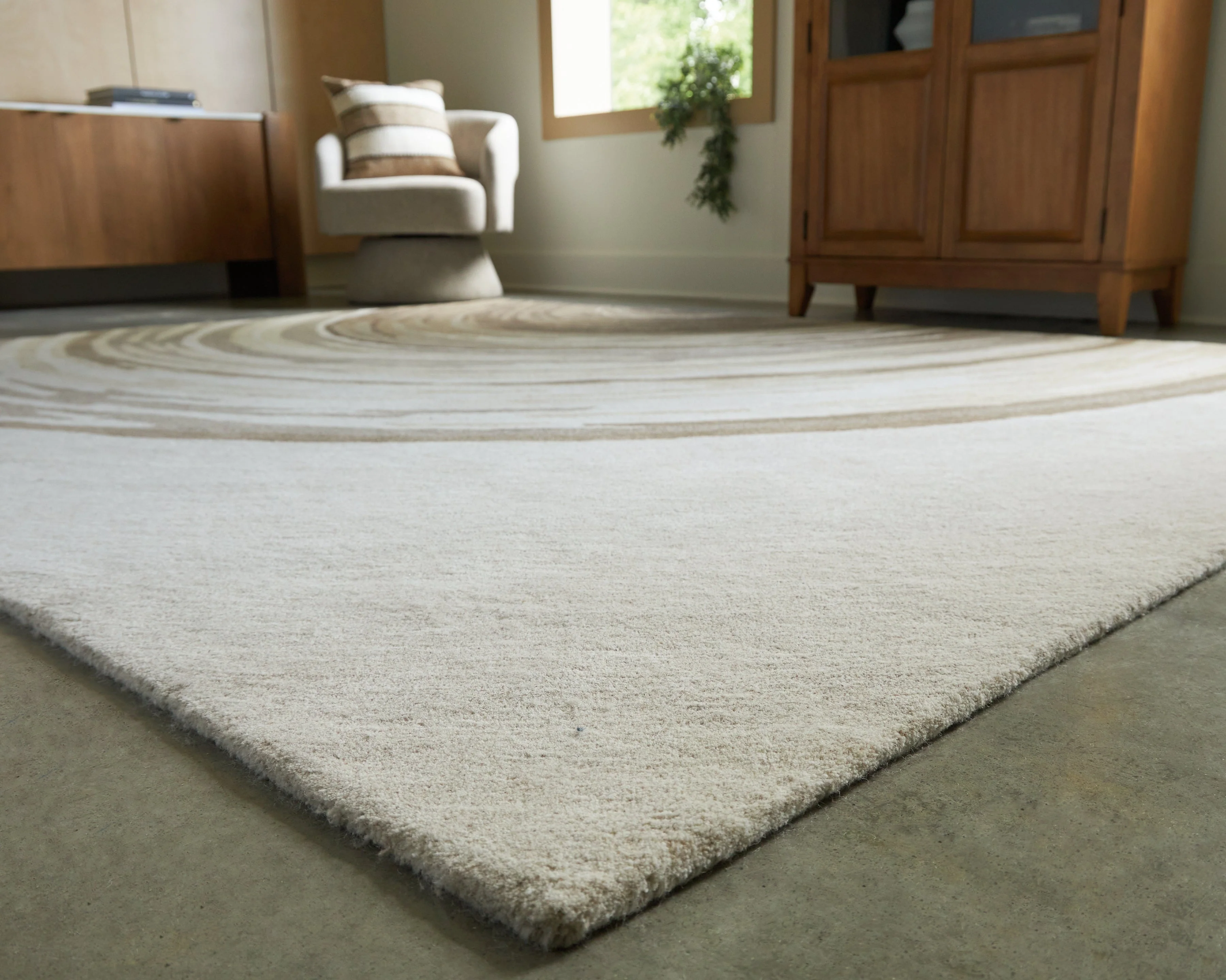 Rizwana Ivory/Brown/Gray Medium Rug - Image 3