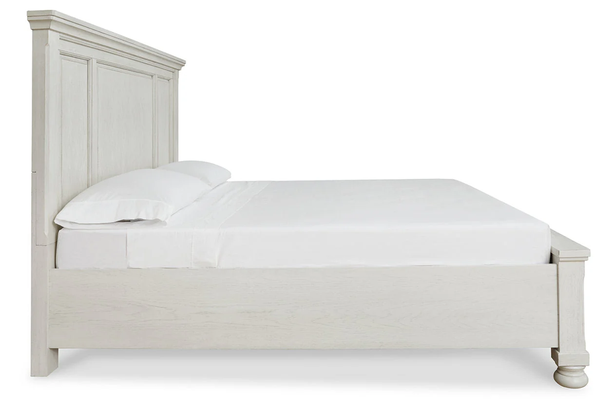 Robbinsdale Antique White King Storage Platform Bed - Image 5