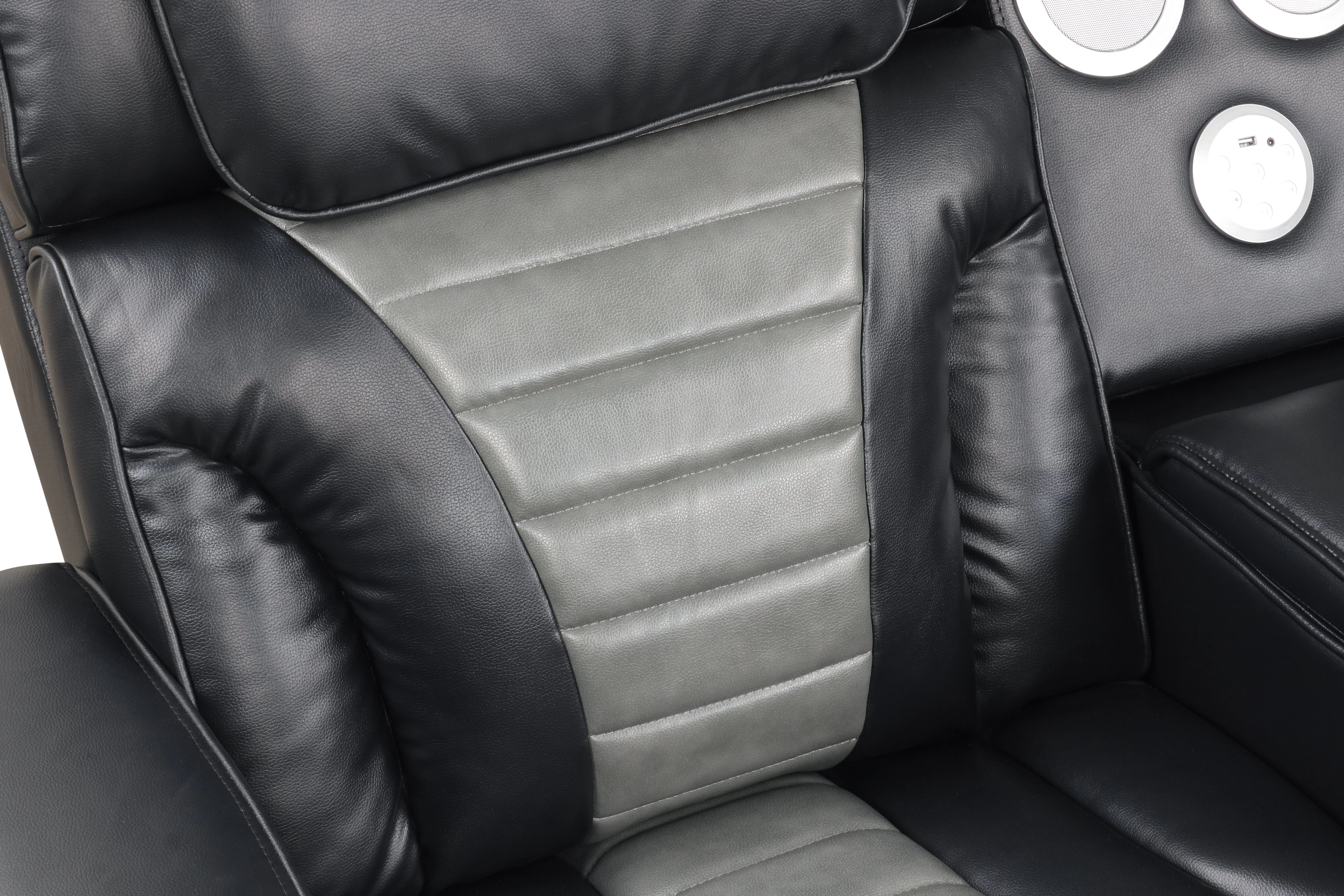 Robin Black Leather Power Reclining Sectional [Special Price] - Image 3
