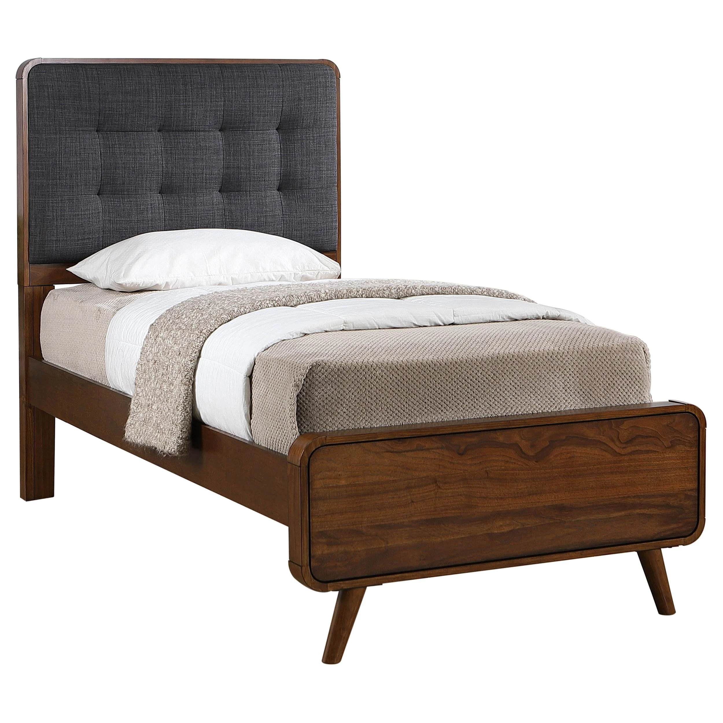 Robyn Dark Walnut Wood Twin Platform Bed - Image 2