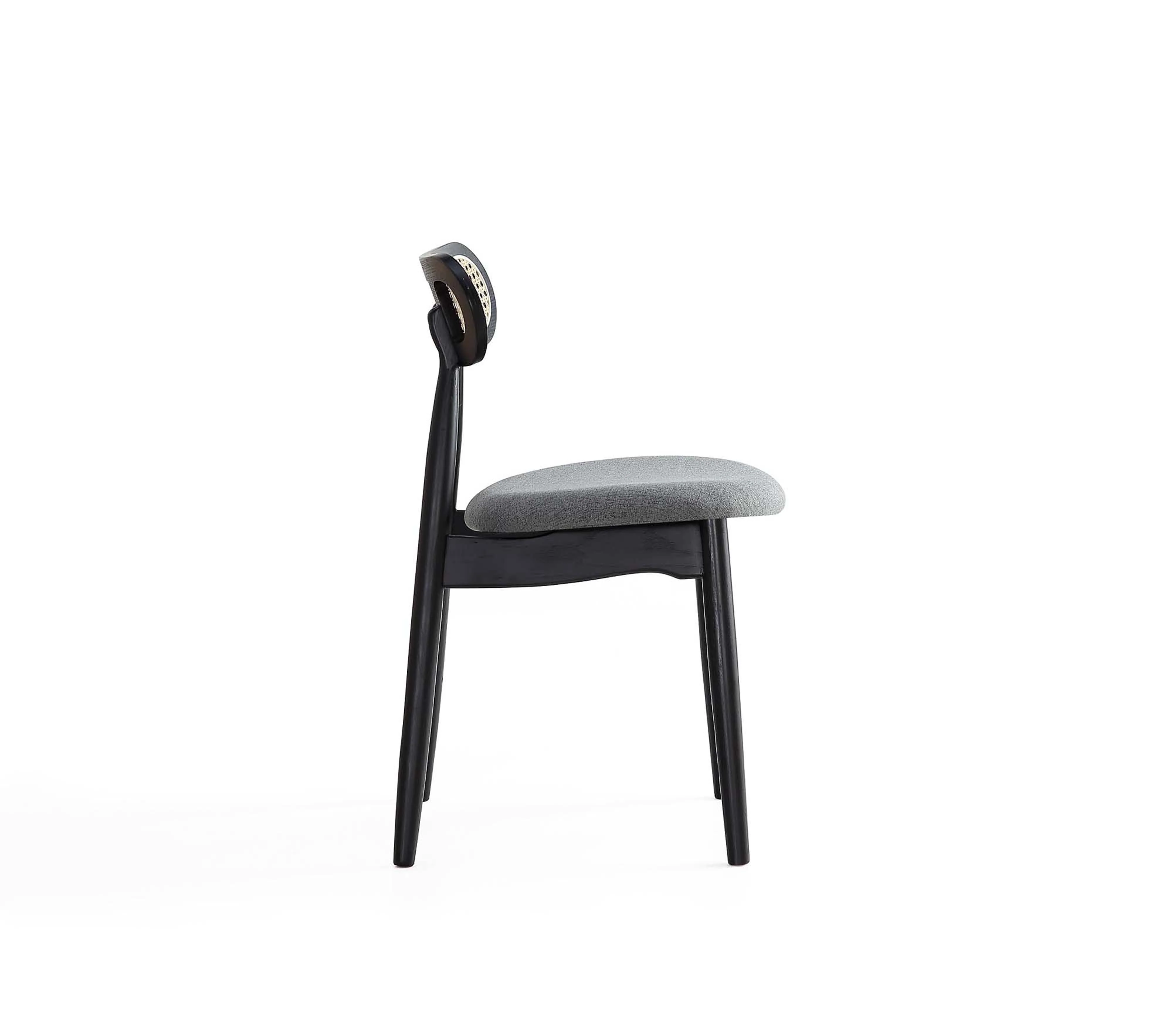 Rockaway 70.86 Dining Set with 6 Colbert Chairs in Black and Grey - Image 16