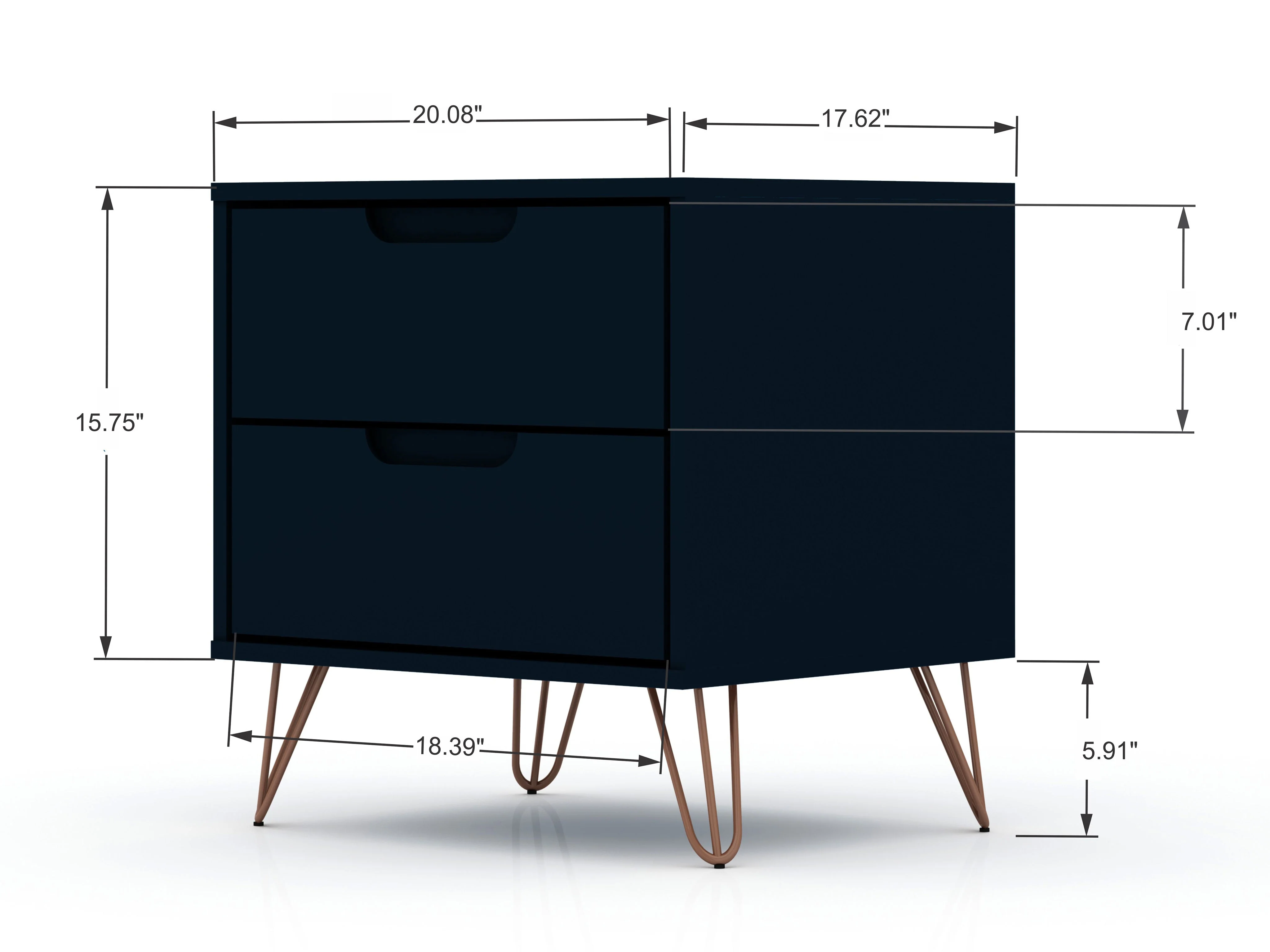 Rockefeller 2.0 Nightstand in Tatiana Midnight Blue - Image 3