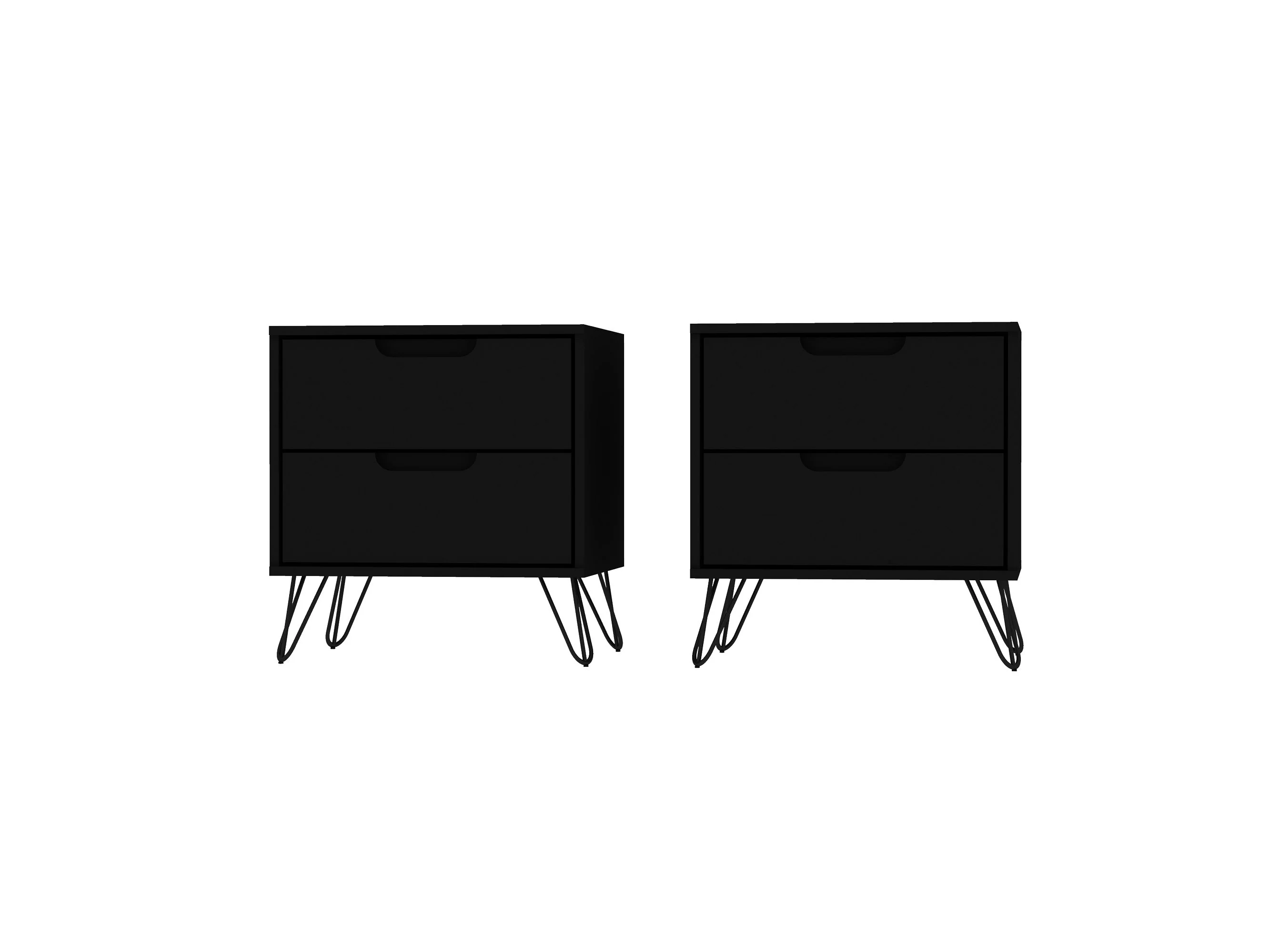 Rockefeller Nightstand 2.0 in Black (set of 2)
