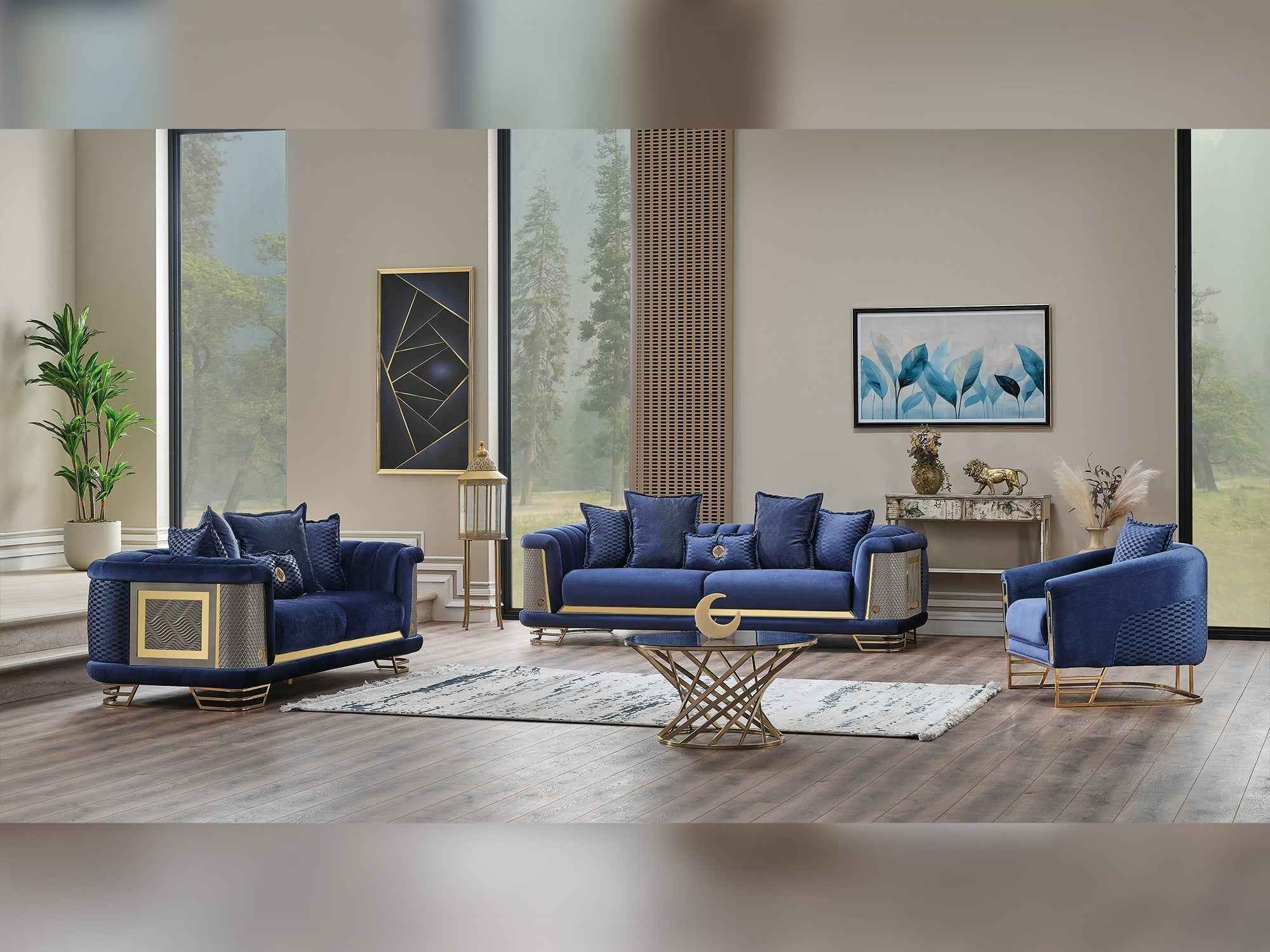 Romans Chair Navy  Blue - Image 3