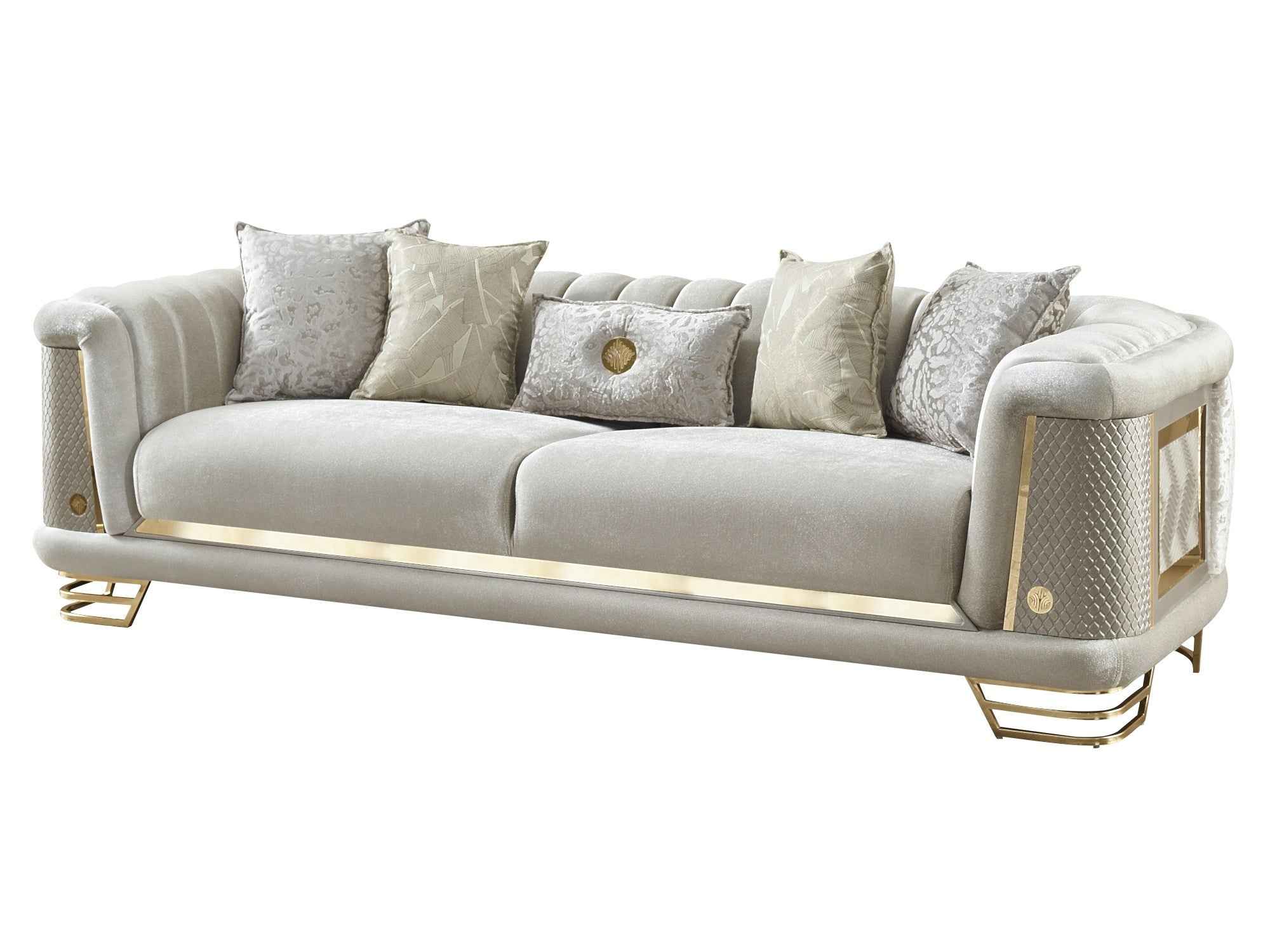 Romans Cream Stationary Sofa