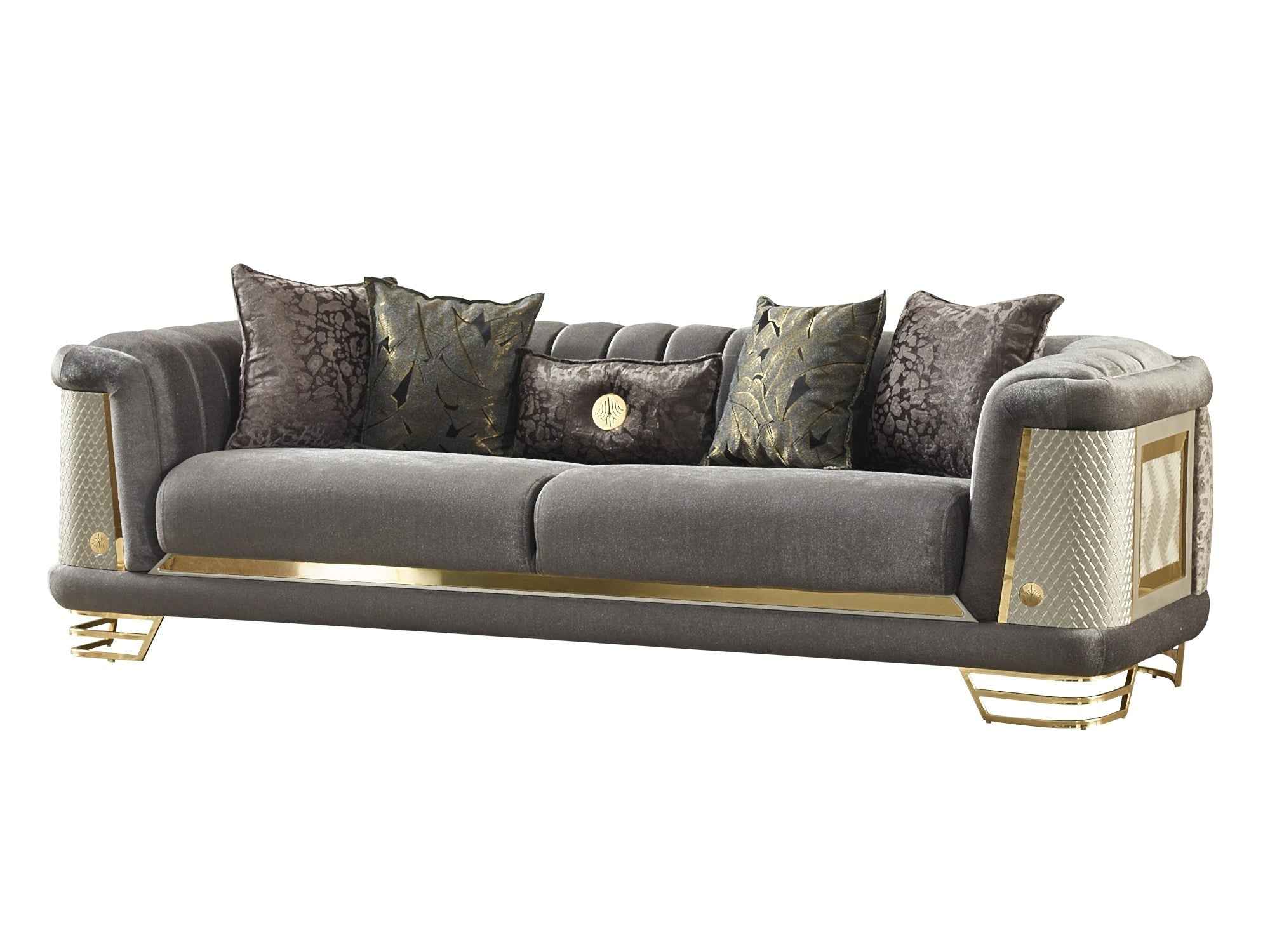 Romans Grey Stationary Sofa