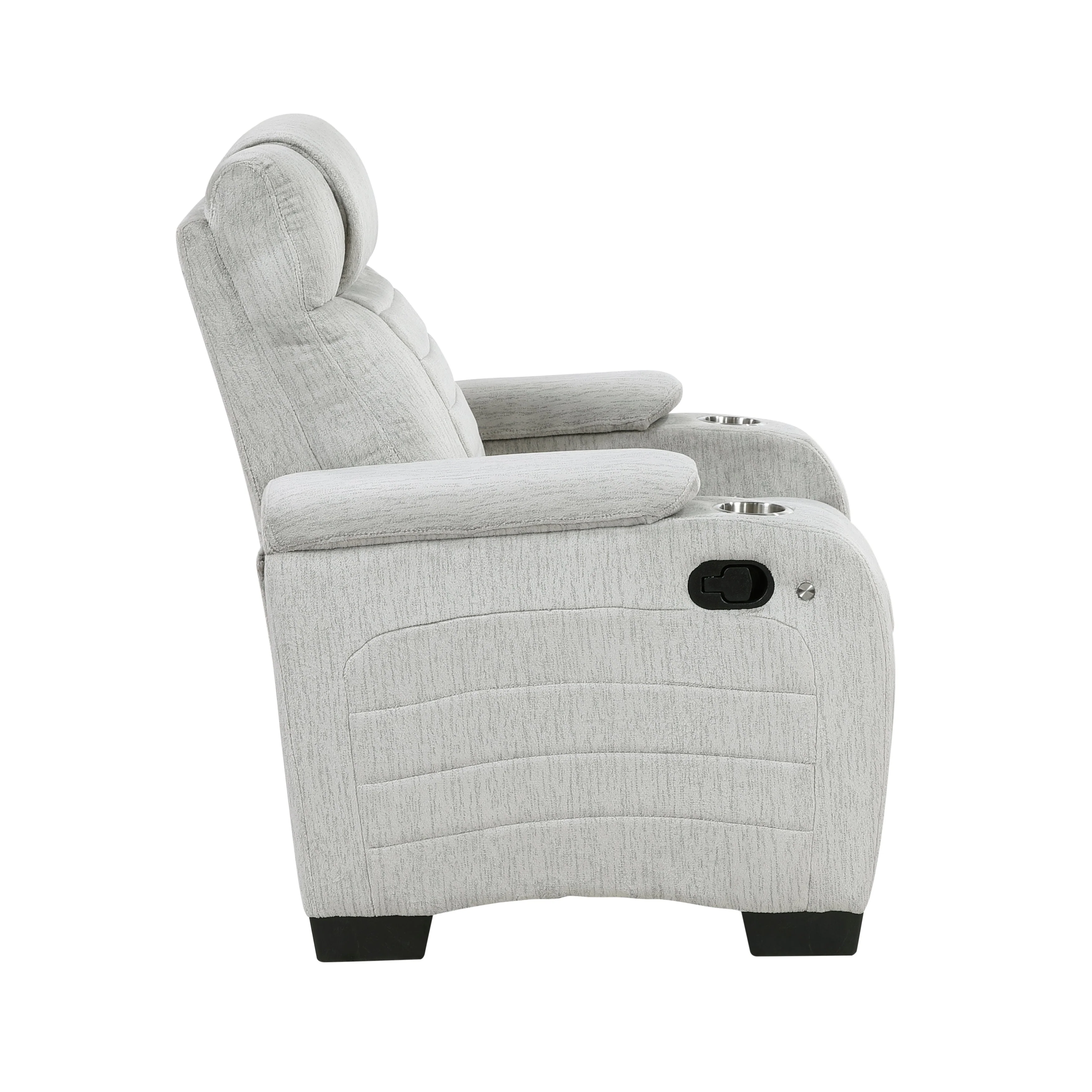 Ronan Light Gray Double Reclining Living Room Set - Image 22