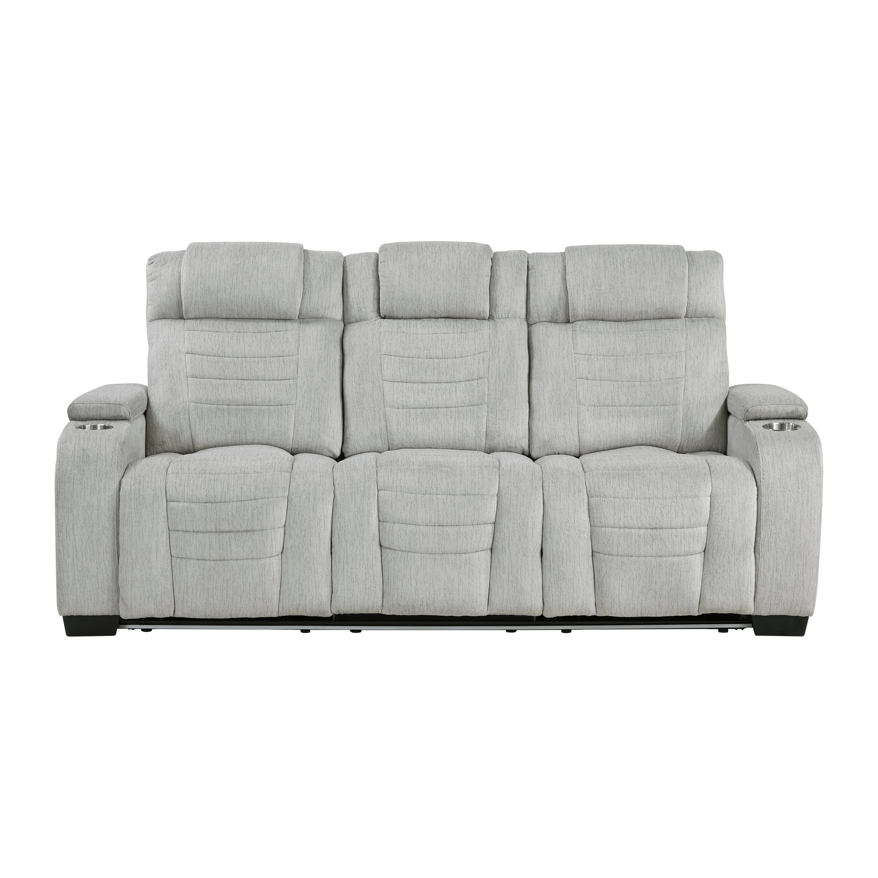 Ronan Light Gray Double Reclining Living Room Set - Image 5