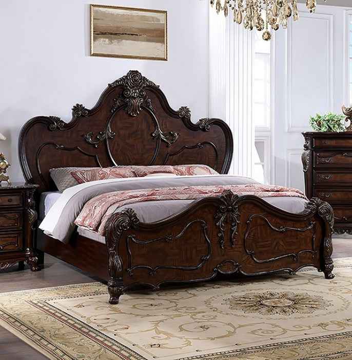 Roselli Dark Cherry 5-Piece Queen Bedroom Set - Image 2