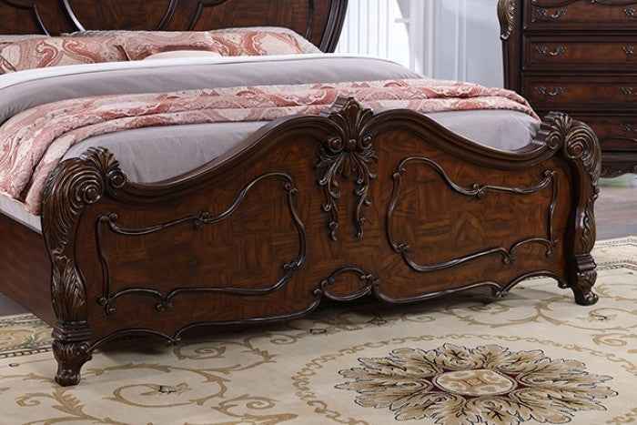 Roselli Dark Cherry 5-Piece Queen Bedroom Set - Image 5