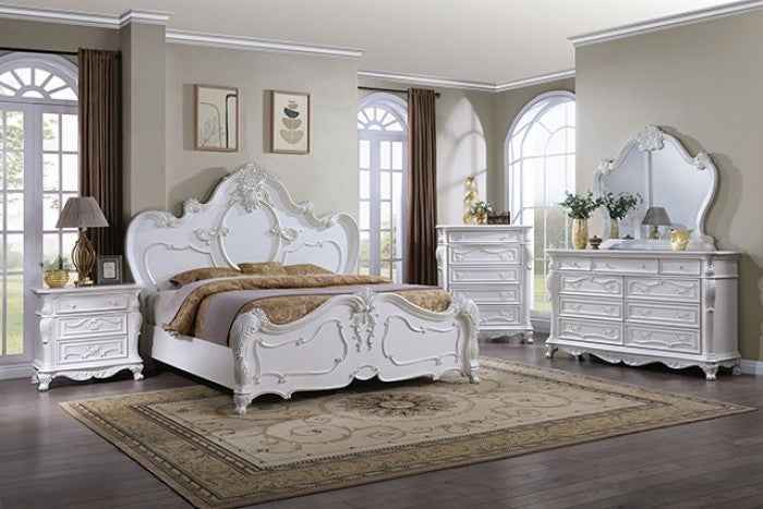 Roselli White 4-Piece Queen Bedroom Set