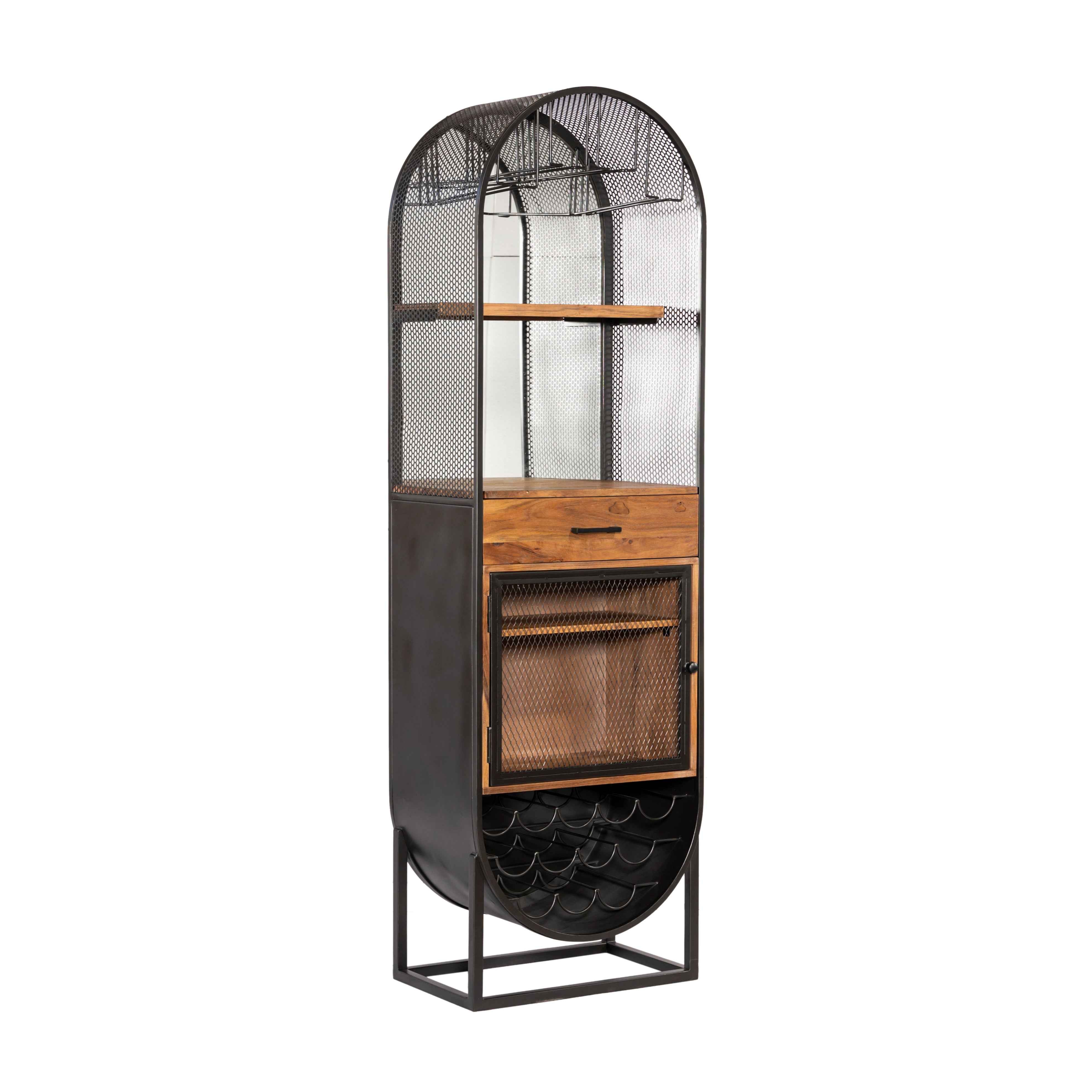 Roswell 23" Bar Cabinet in Natural Mango Wood and Iron - Image 10