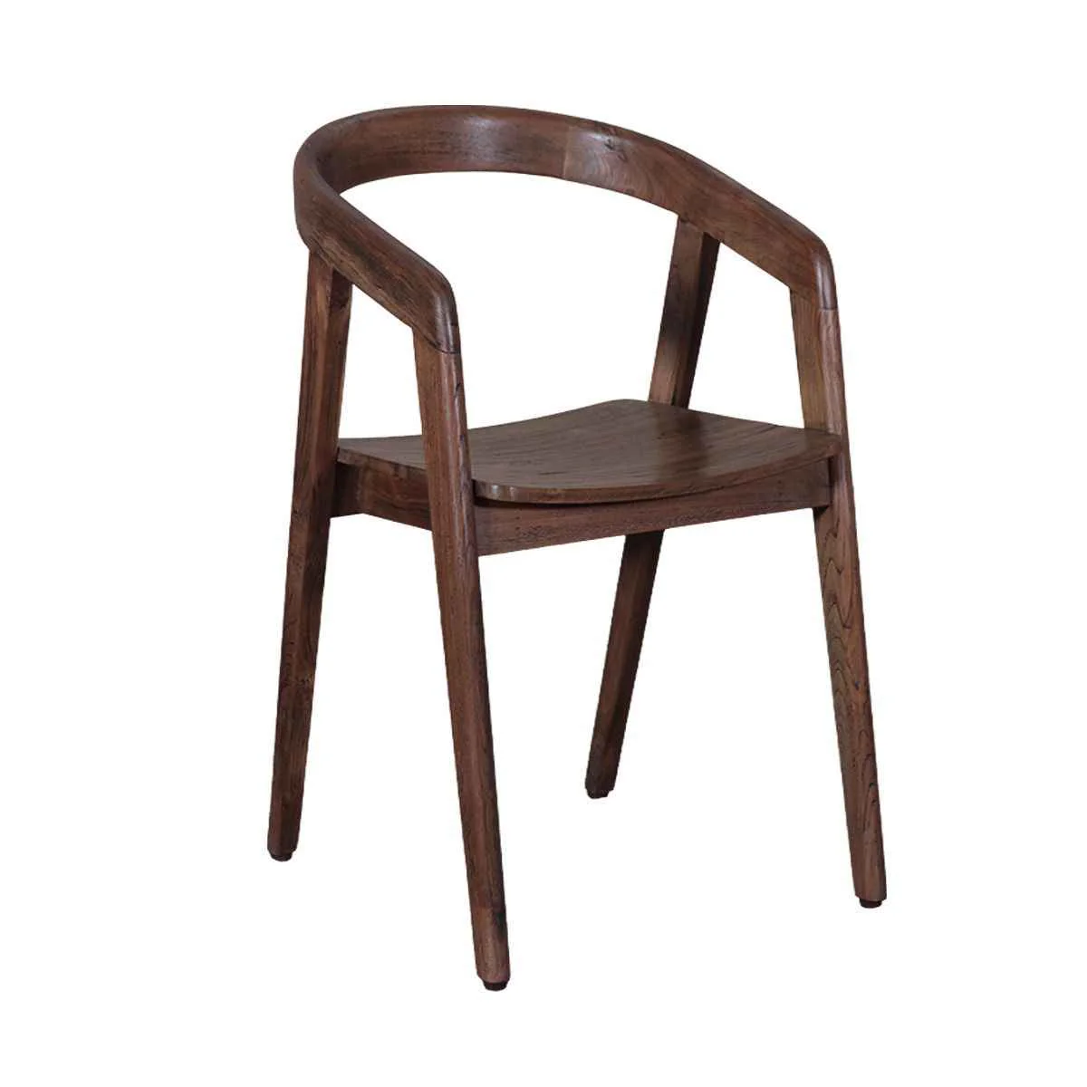 Round Back Wood Dining Chair