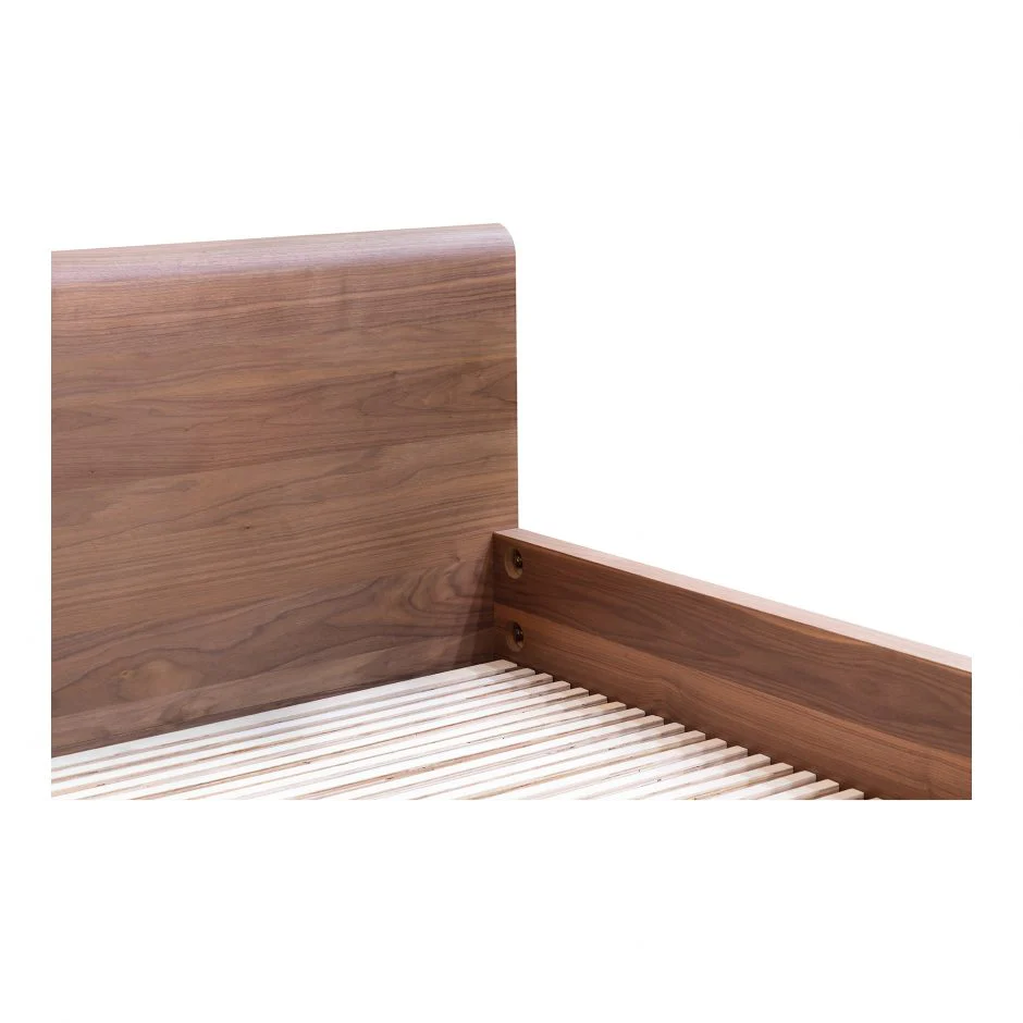 Round Off Bed - Walnut - King - Image 6
