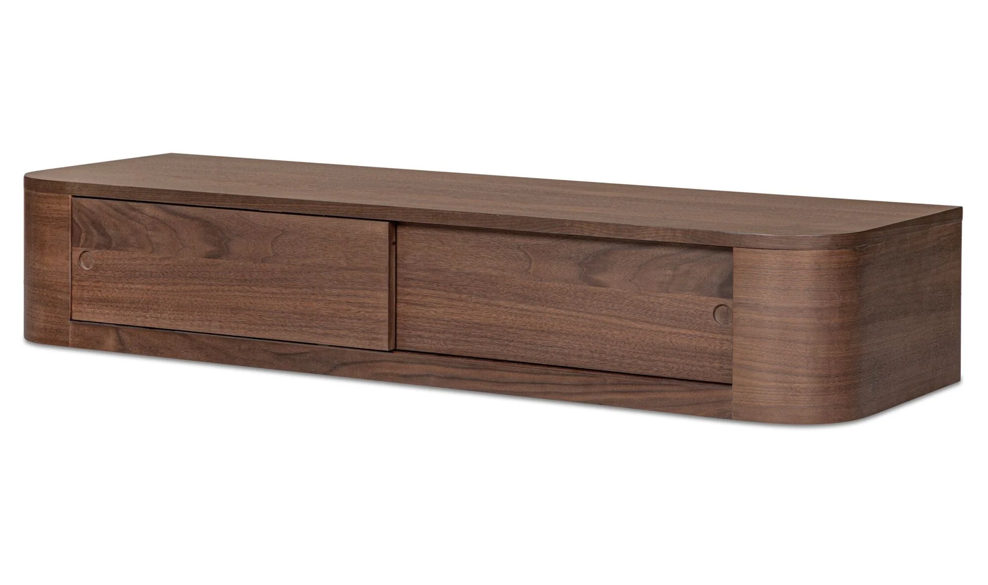 Round Off Floating Console Table Walnut - Image 2