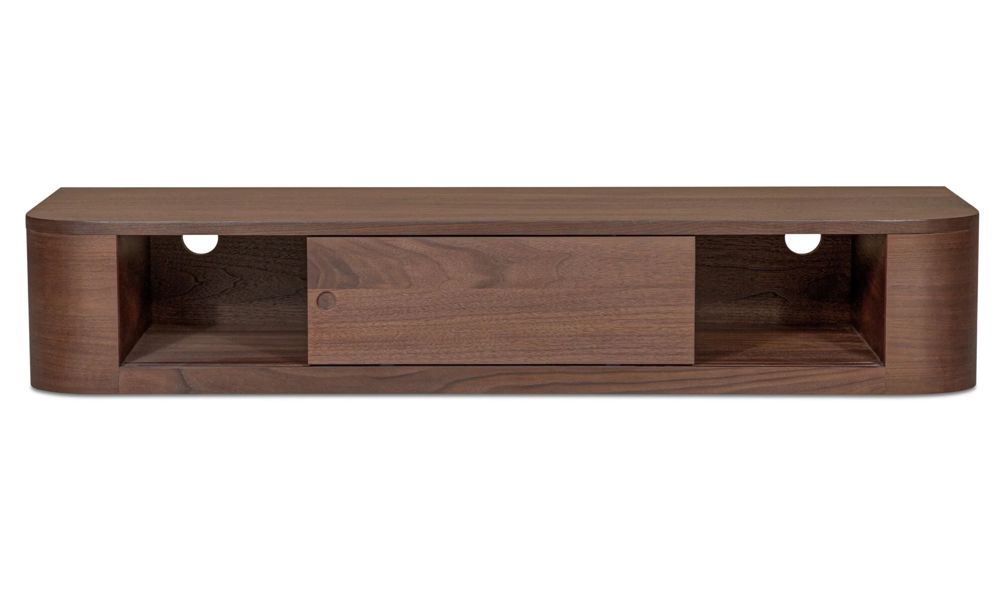 Round Off Floating Console Table Walnut - Image 3