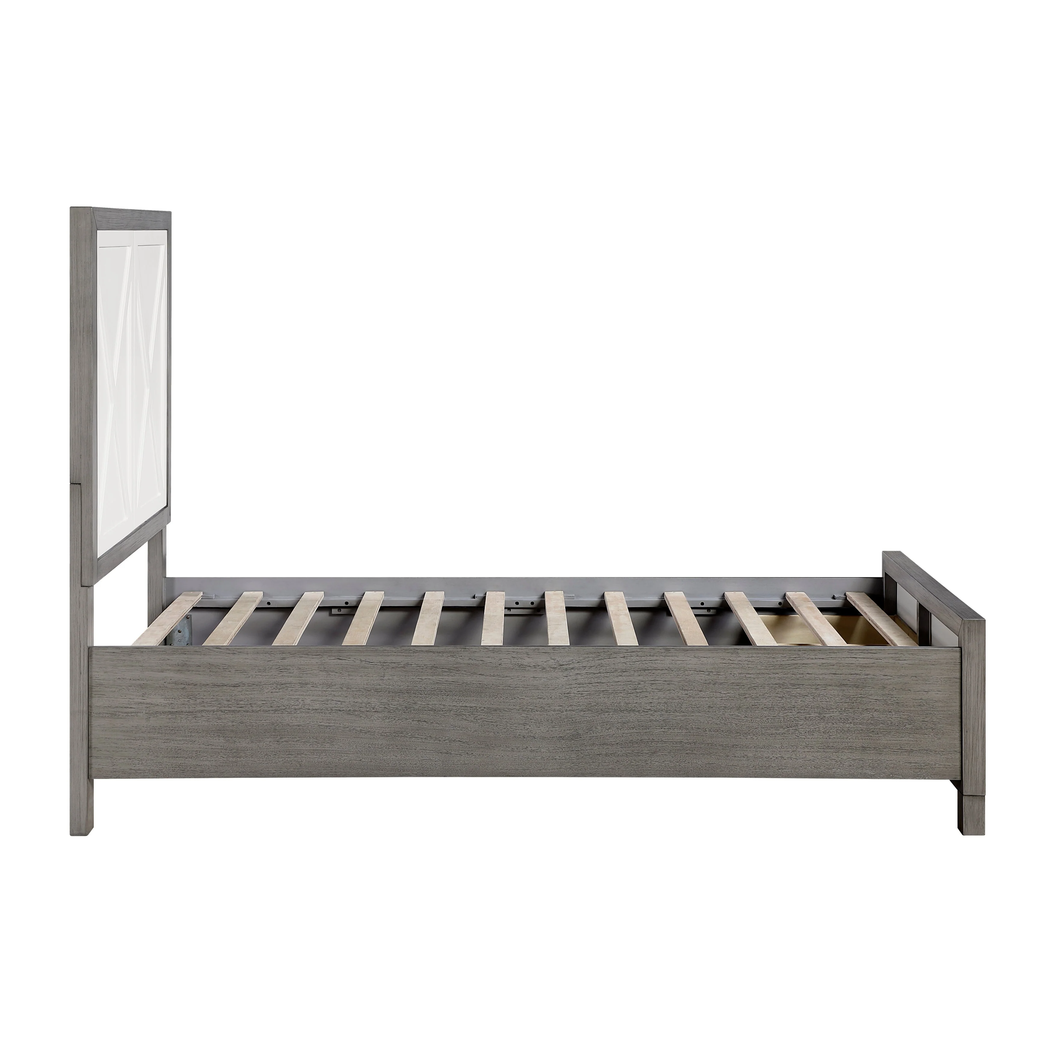 Rowan Ivory/Gray Twin Footboard Storage Platform Bed - Image 7