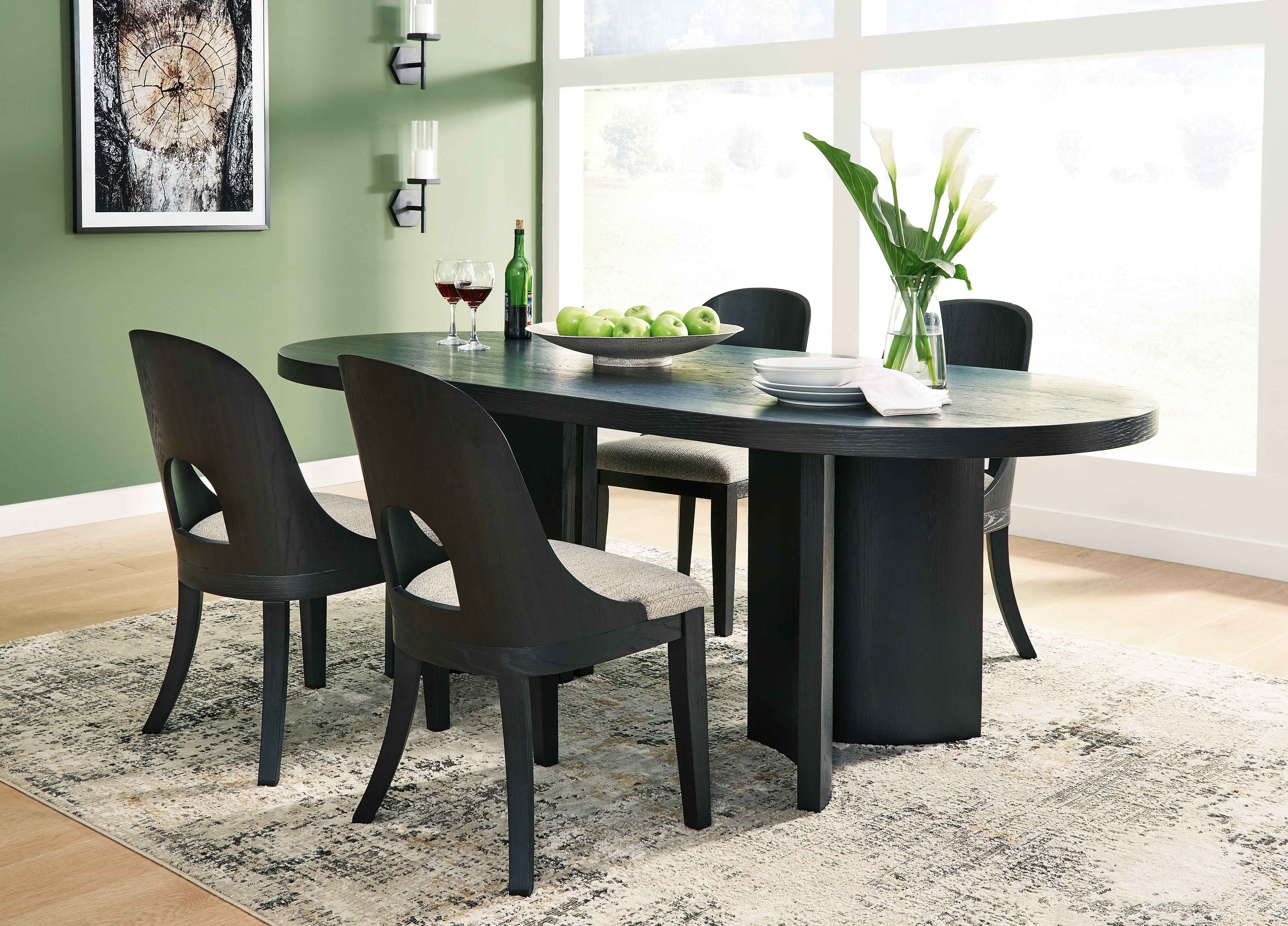 Rowanbeck Black Dining Room Set - Image 2