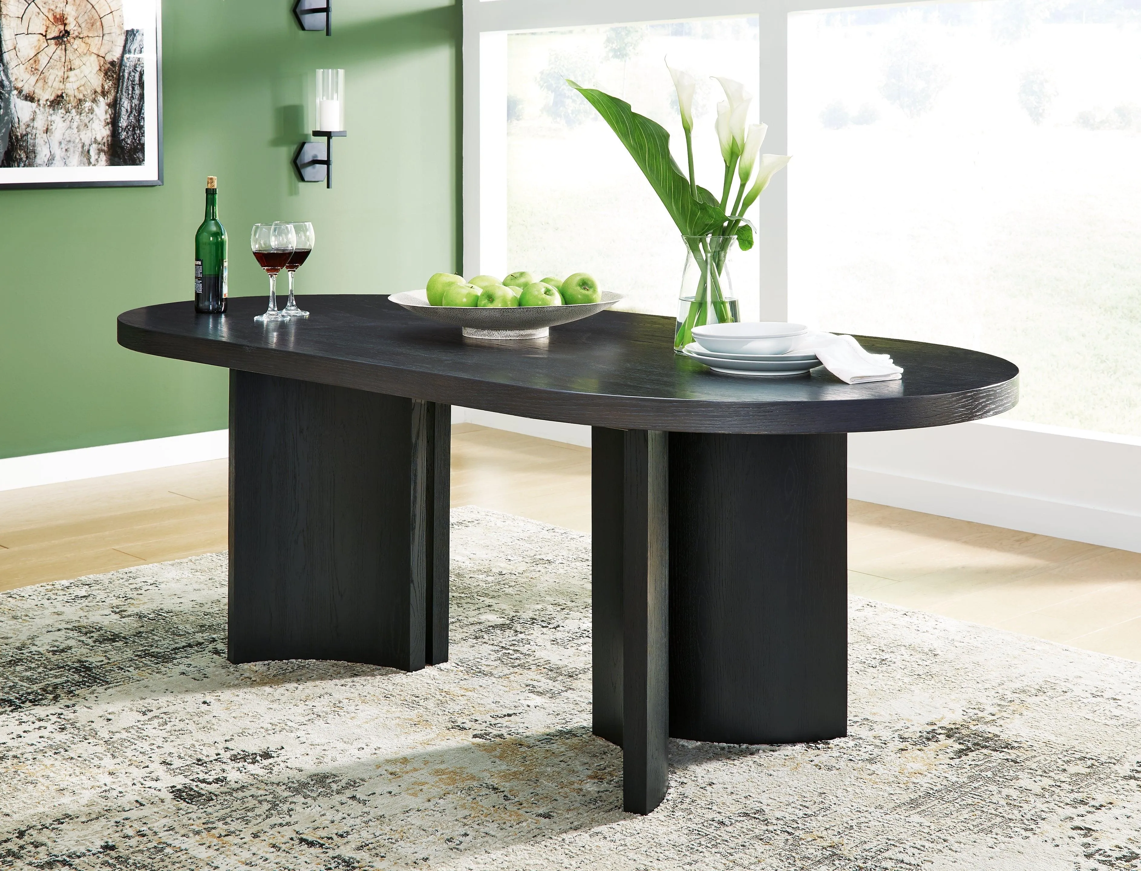 Rowanbeck Black Dining Table - Image 2