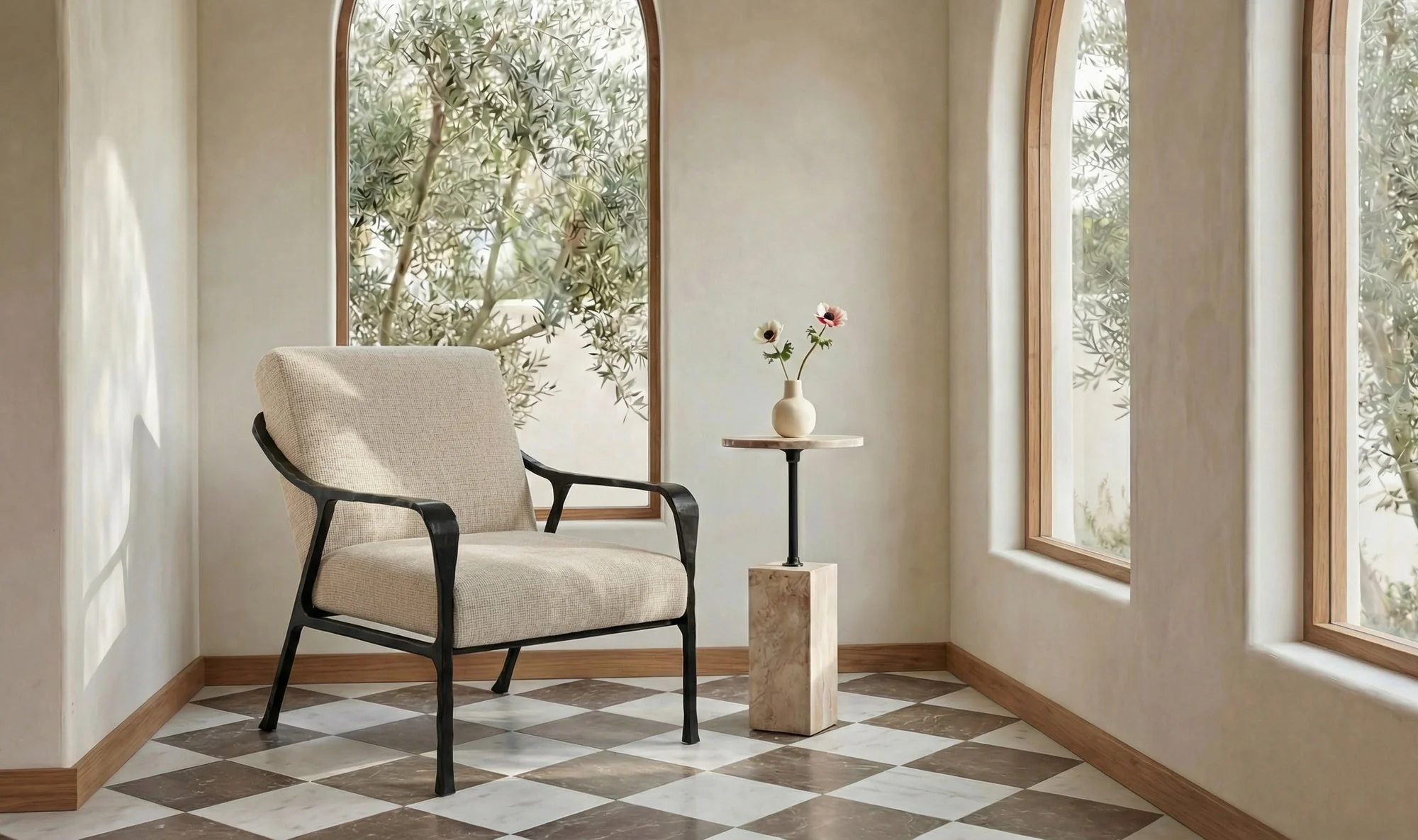 Rowe Accent Chair Beige - Image 6