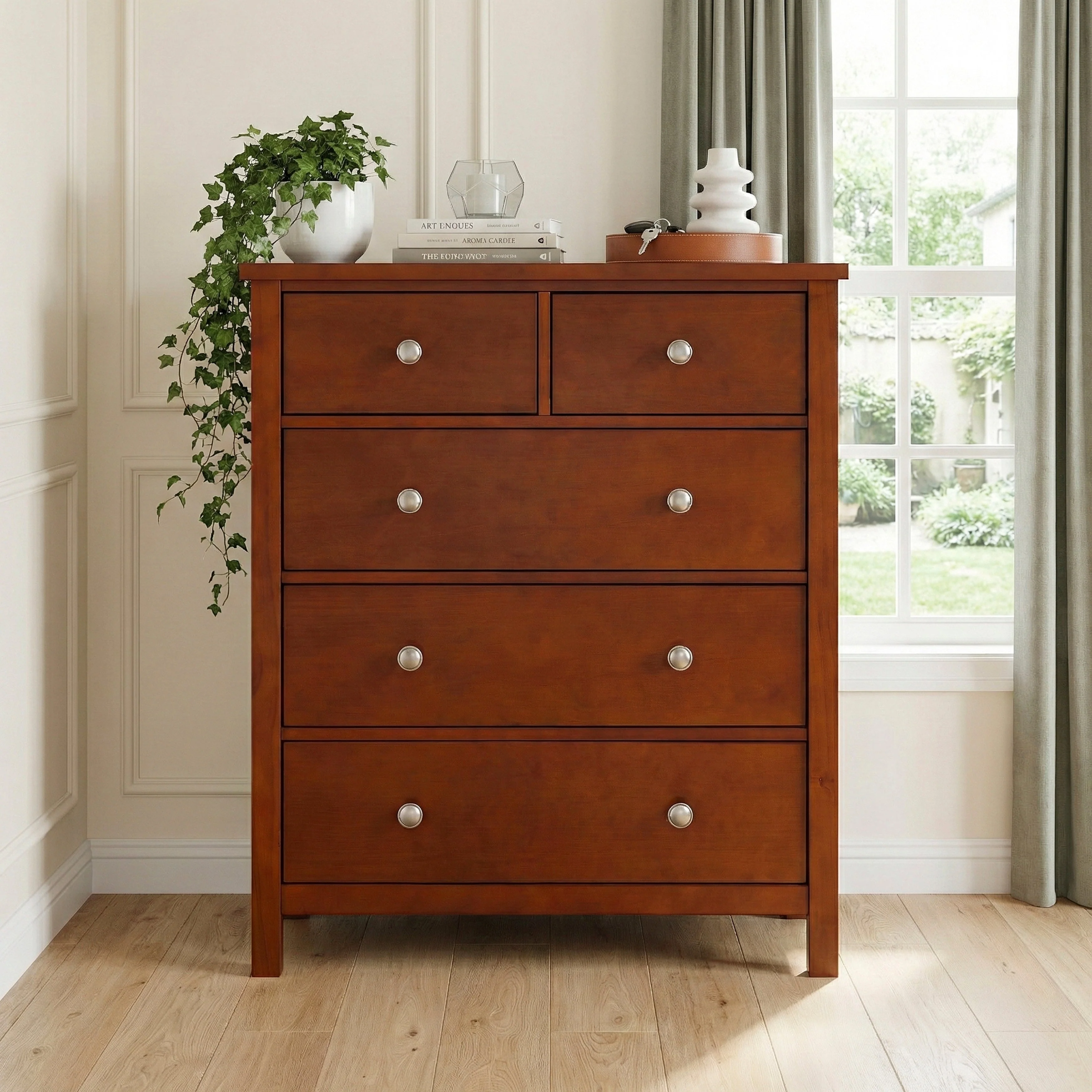 Rowe Dark Cherry Drawer Chest - Image 12