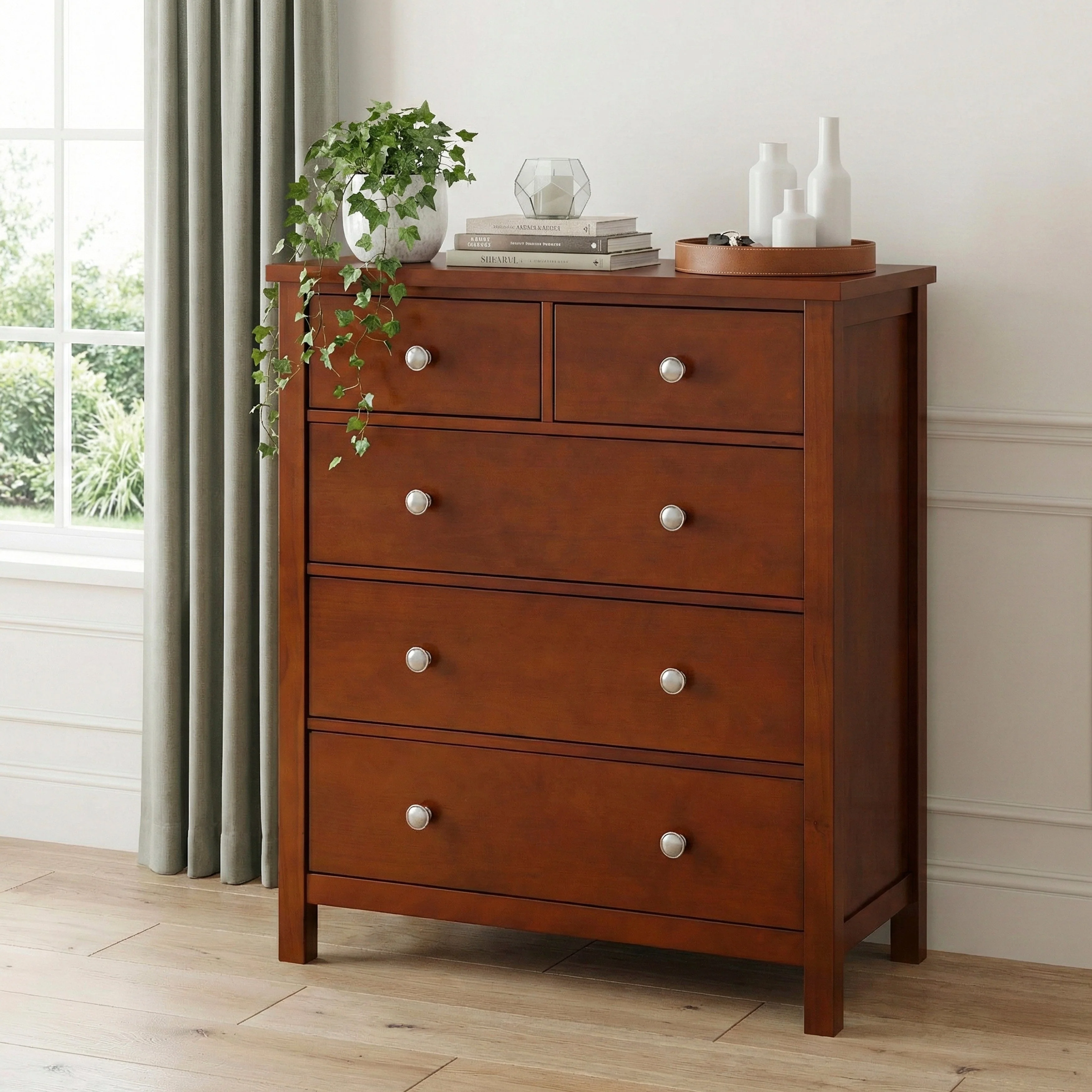 Rowe Dark Cherry Drawer Chest - Image 13