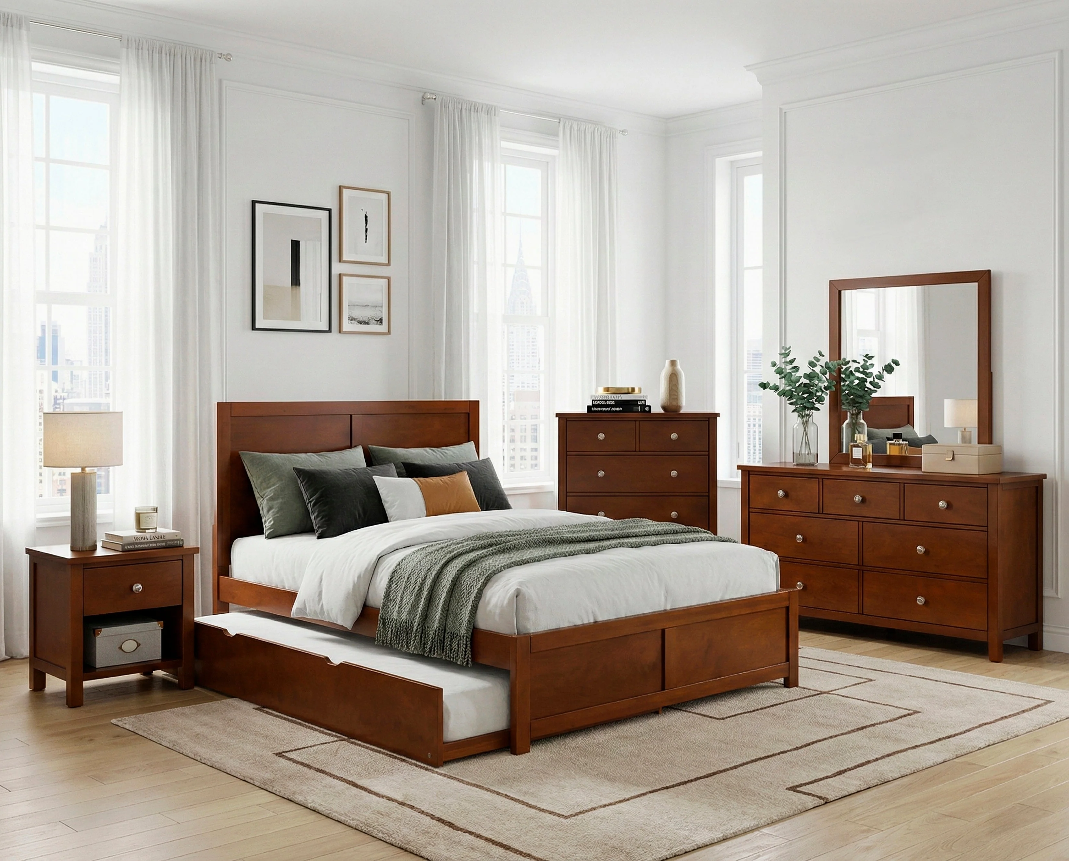 Rowe Dark Cherry Drawer Dresser - Image 22