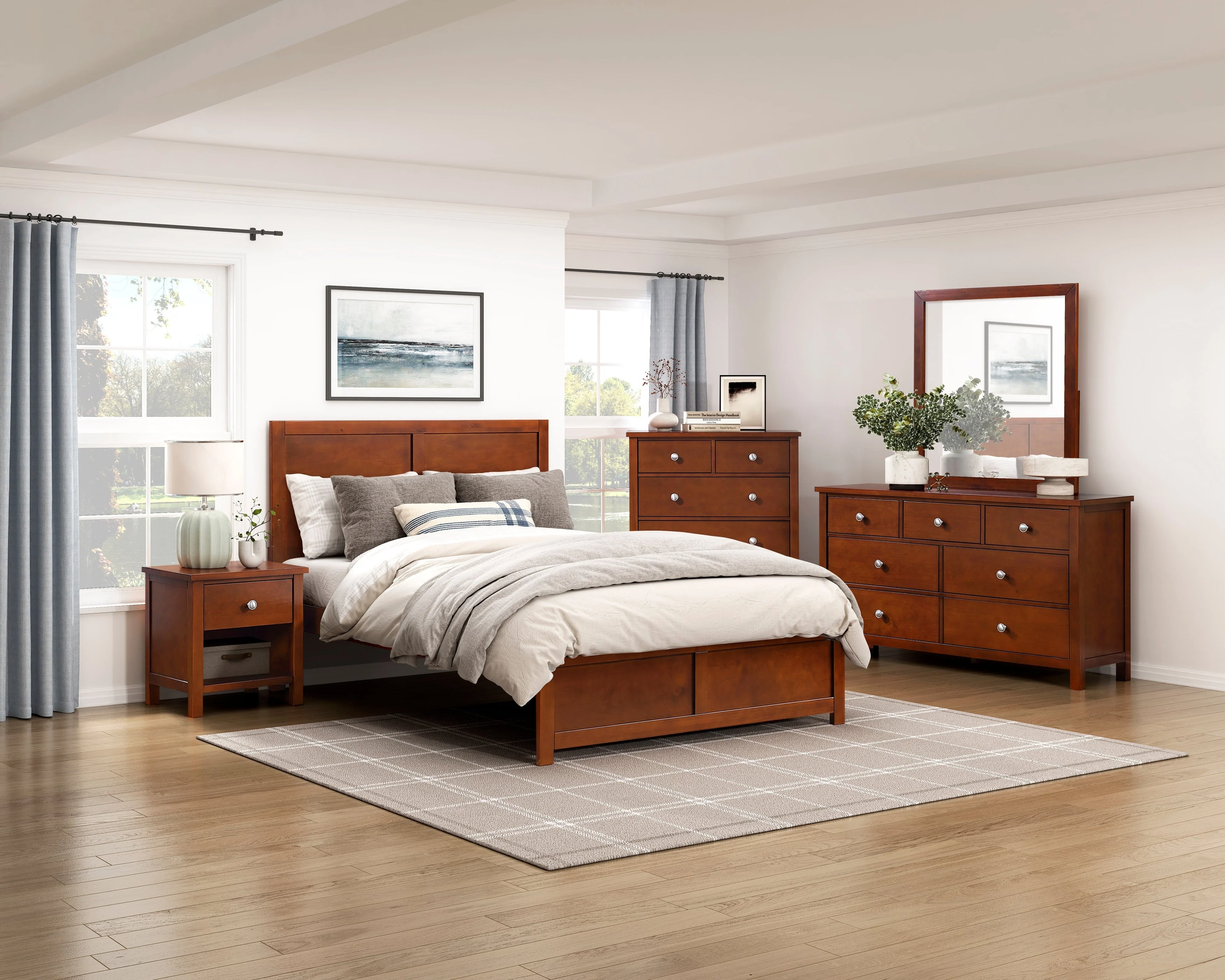 Rowe Dark Cherry Drawer Dresser - Image 8