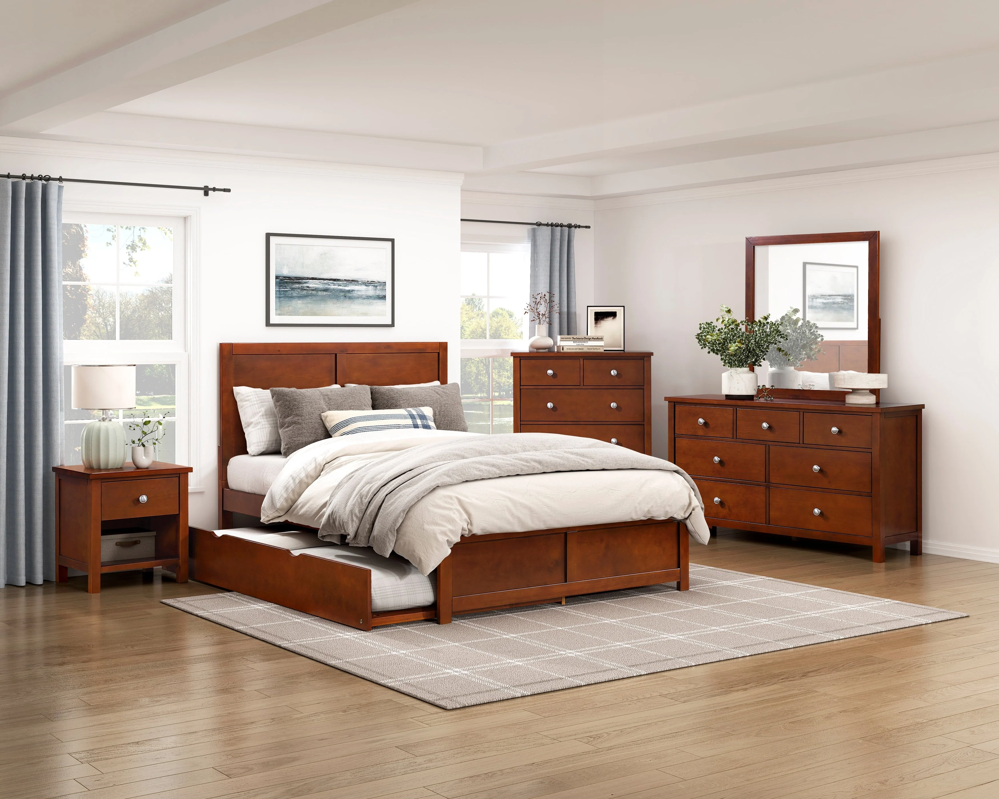 Rowe Dark Cherry Drawer Dresser - Image 9