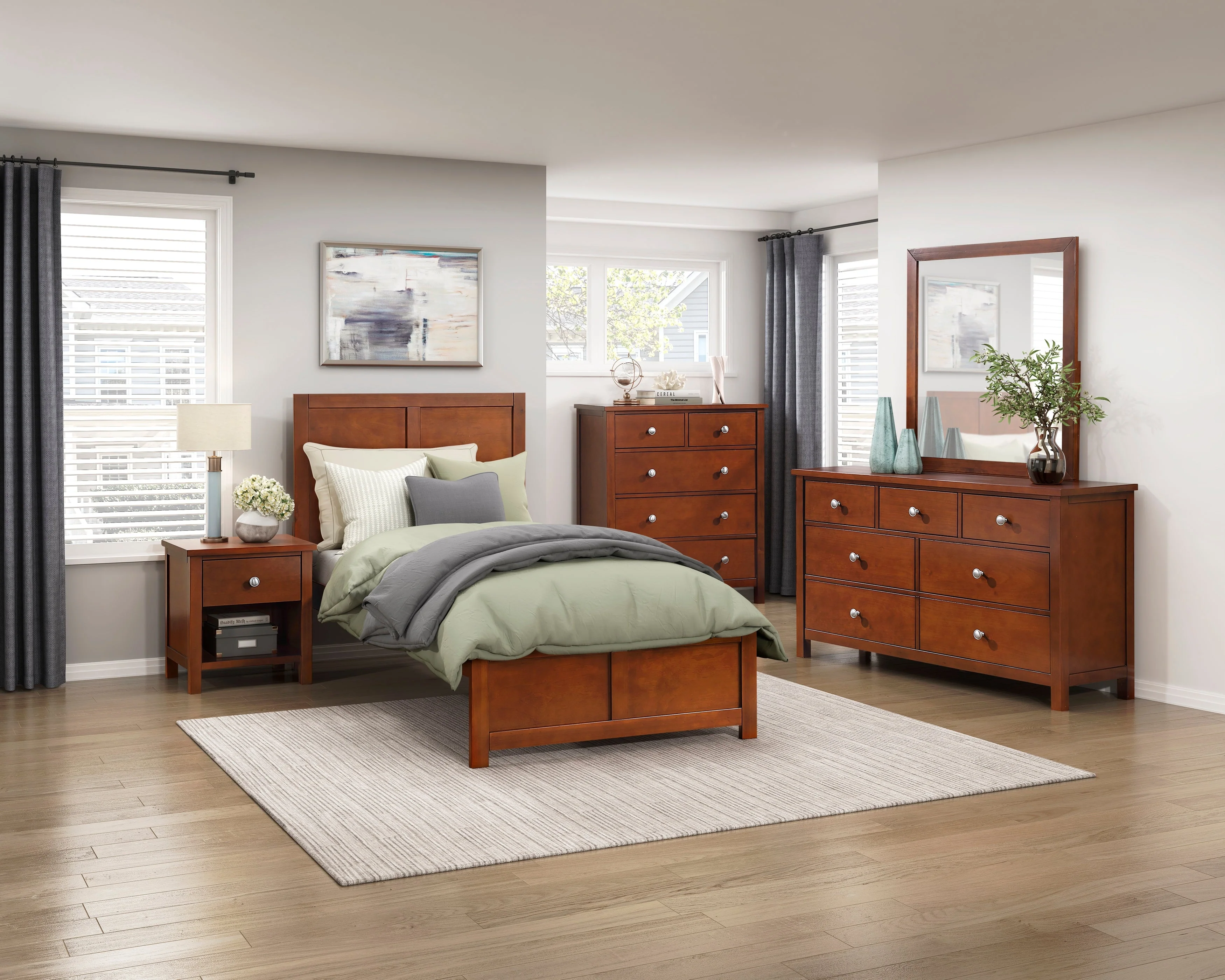 Rowe Dark Cherry Drawer Night Stand - Image 5