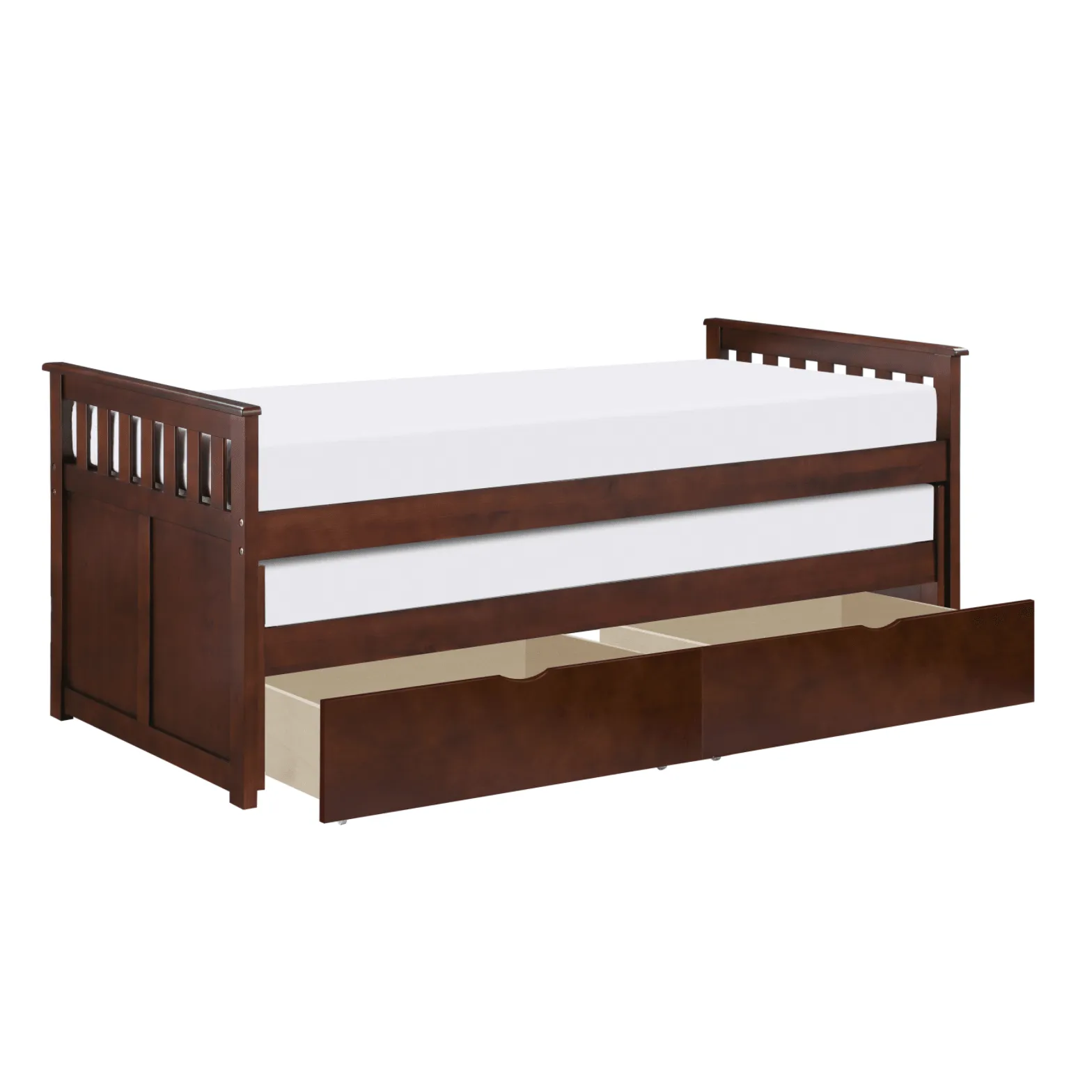 Rowe Dark Cherry Twin/Twin Bed with Storage Boxes - Image 5