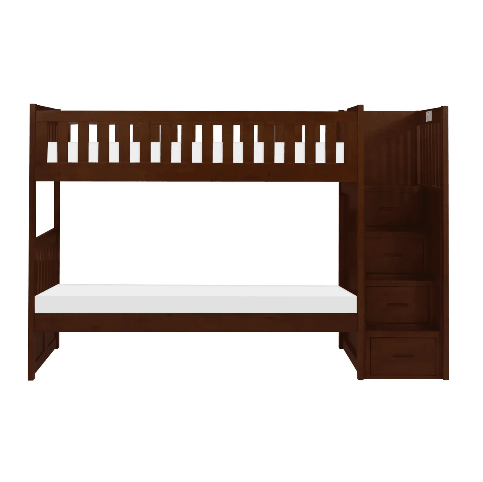 Rowe Dark Cherry Twin/Twin Step Bunk Bed - Image 4