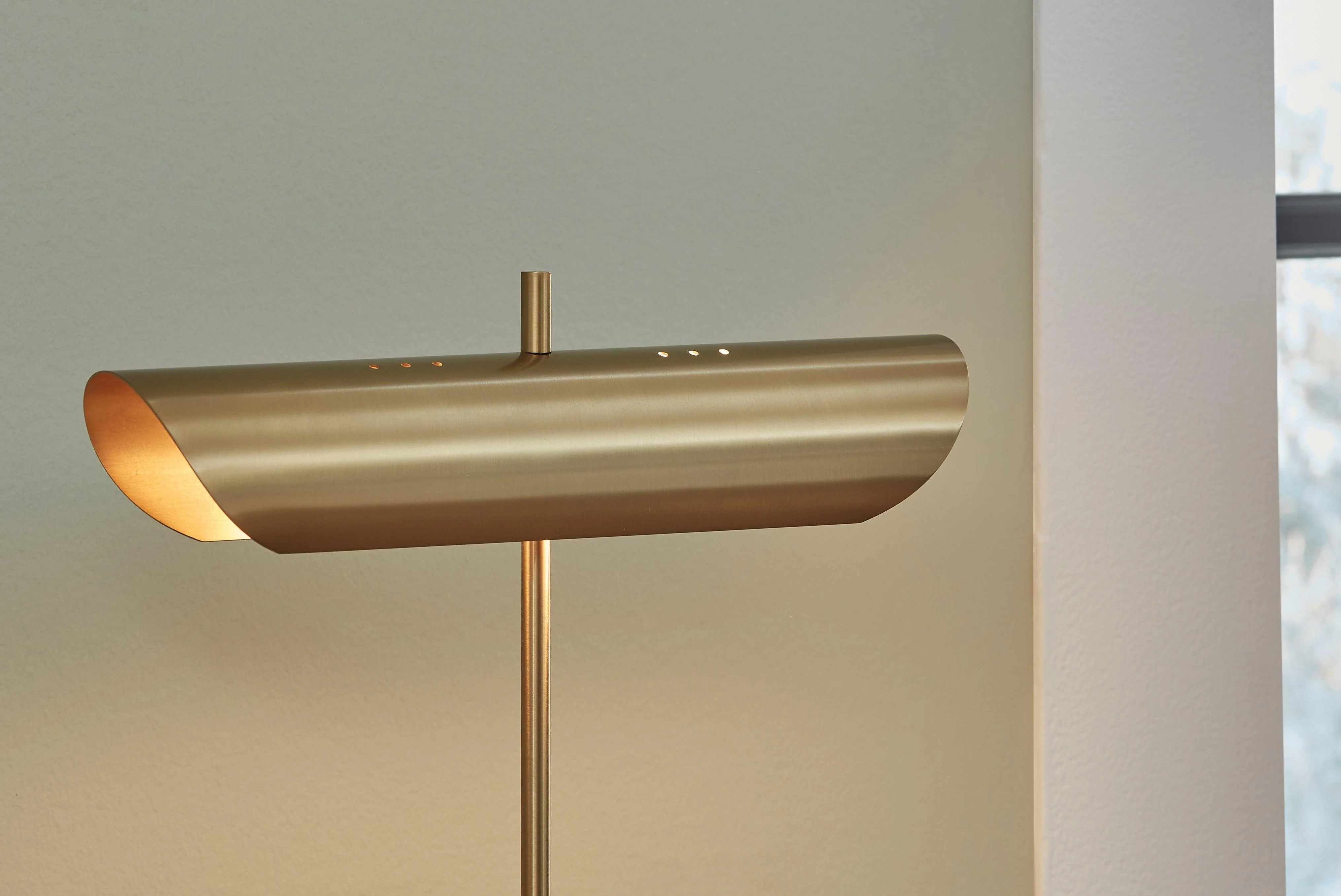 Rowleigh Gold Finish/White Desk Lamp - Image 2