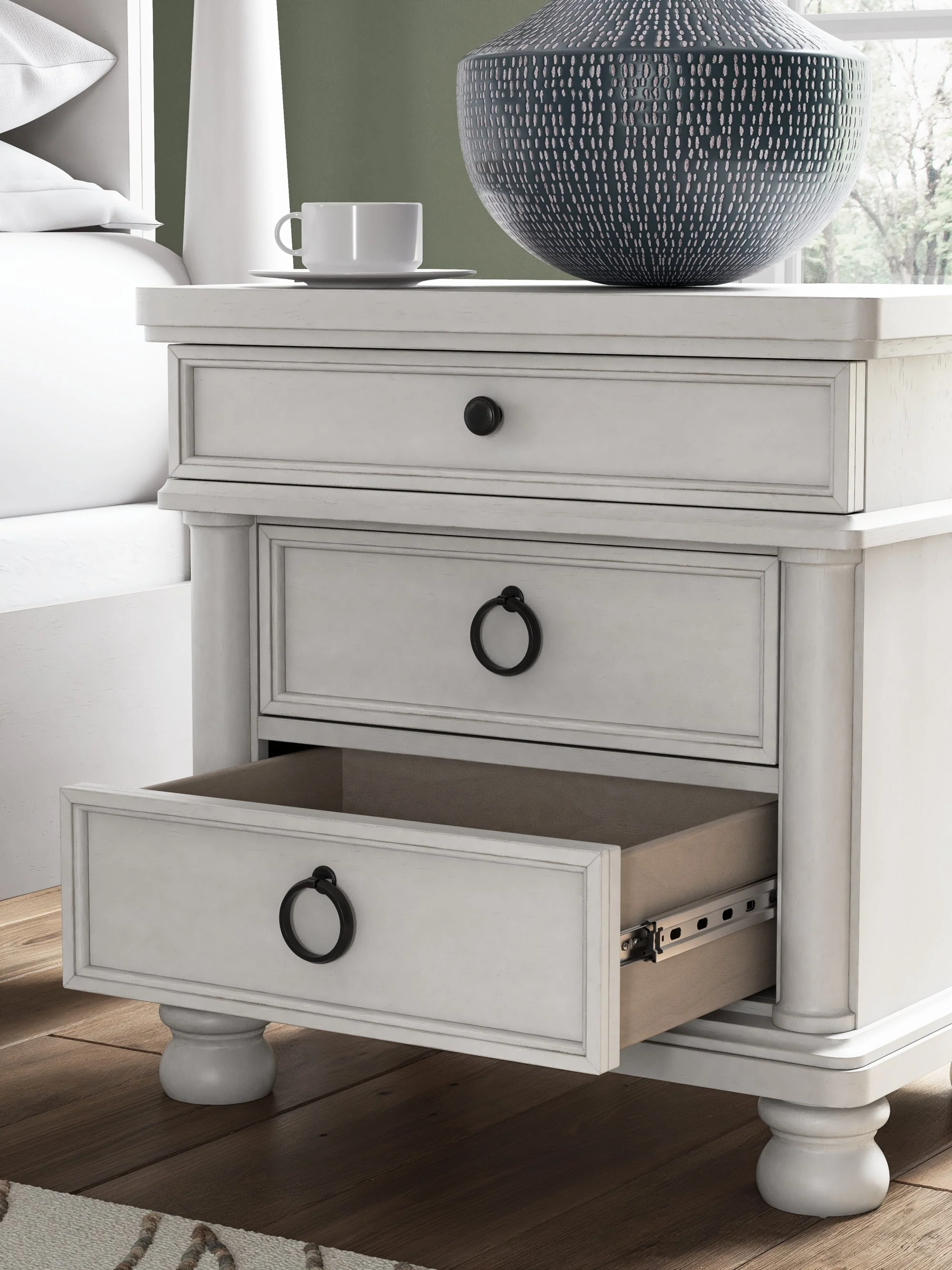 Rowlenstown Antique White Nightstand - Image 11