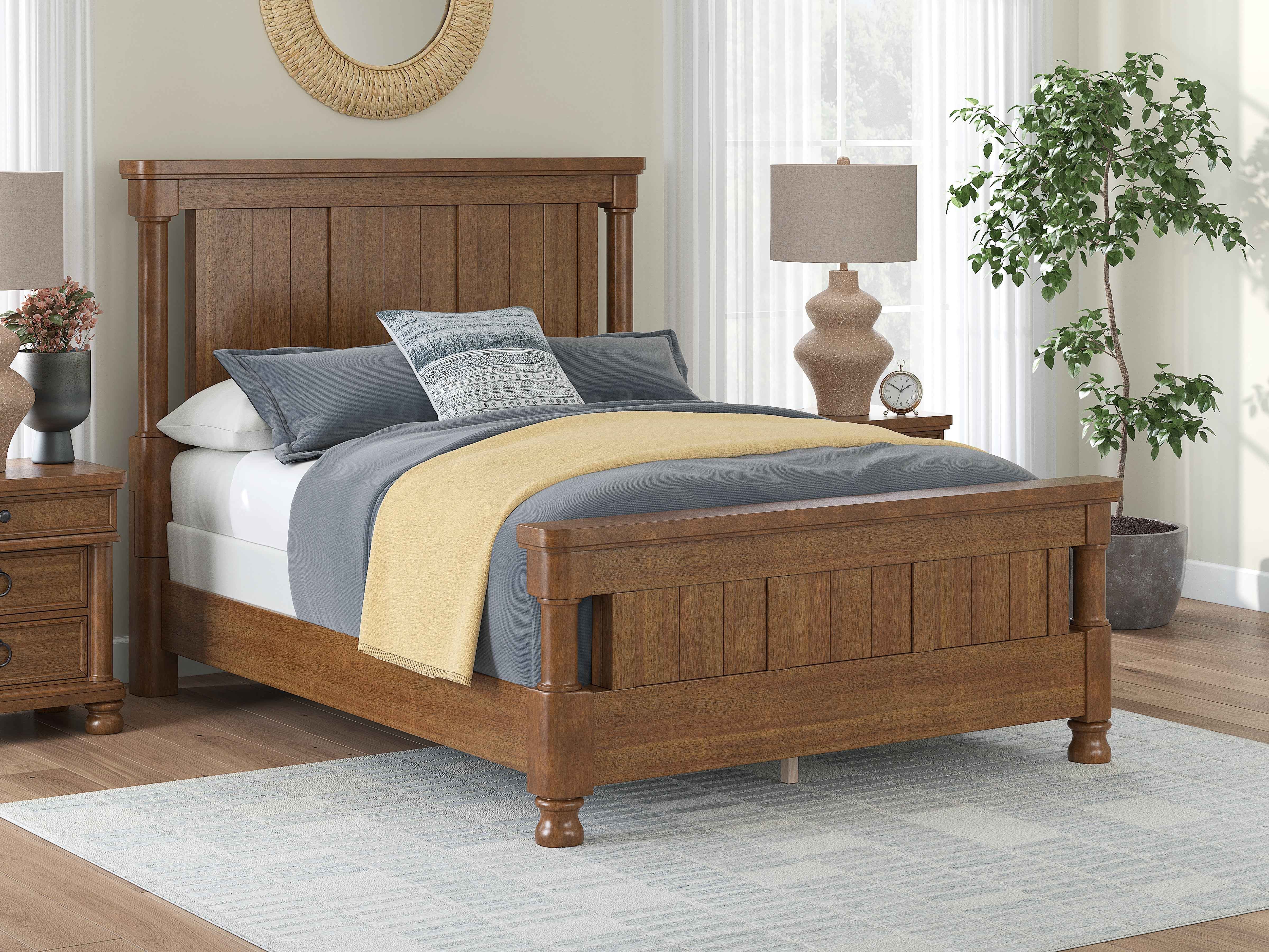 Rowlenstown Brown Queen Poster Bed - Image 5