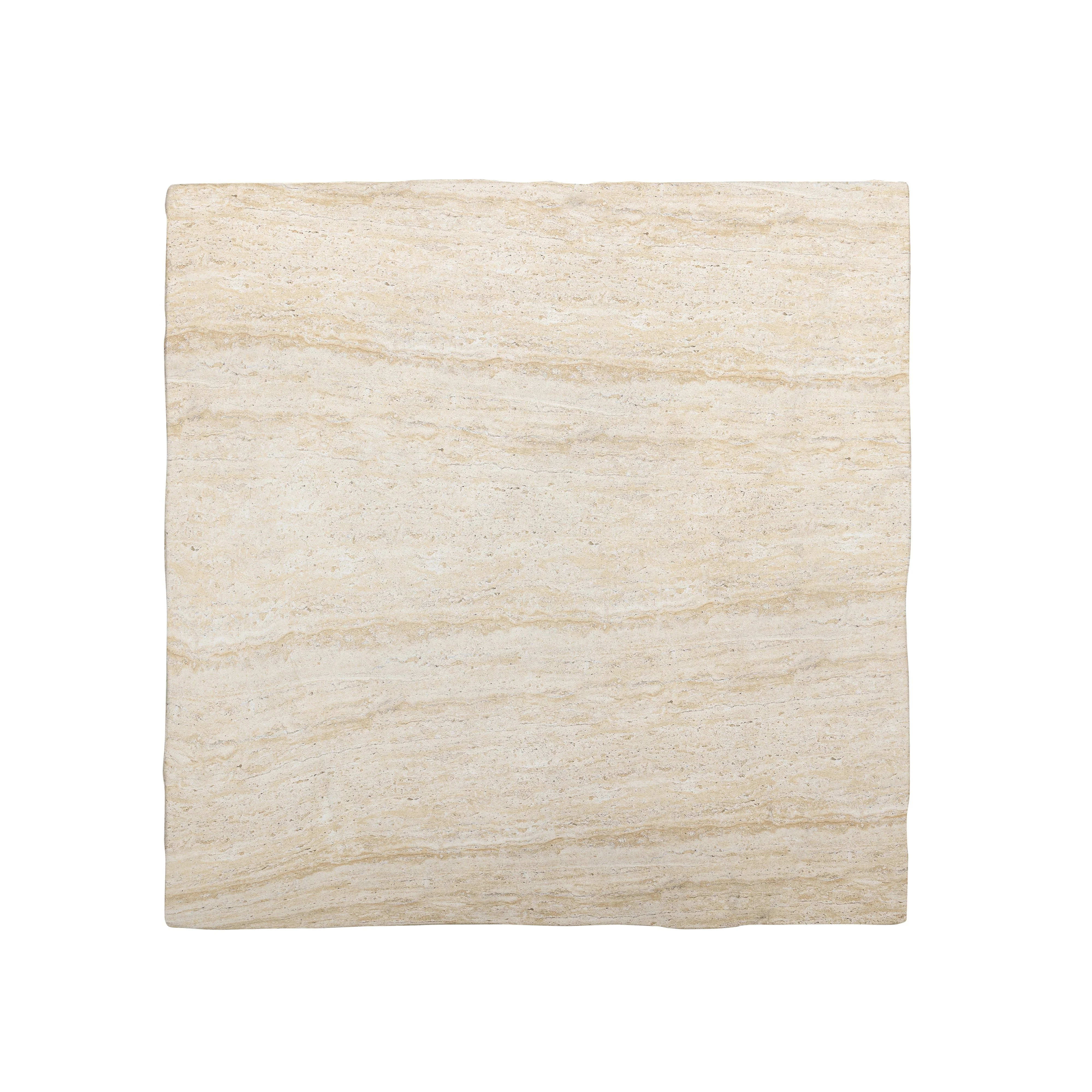 Roxanne 46" Faux Travertine Indoor/Outdoor Concrete Coffee Table - Image 3