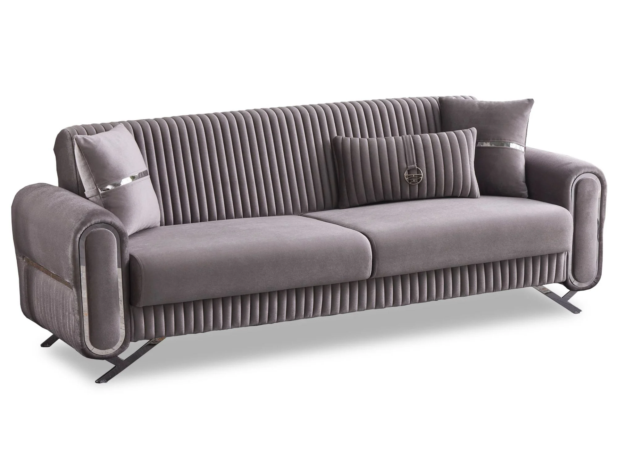 Royal Light Grey 3-pieces (Sofa & Loveseat & Chair) Living Room Set - Image 5