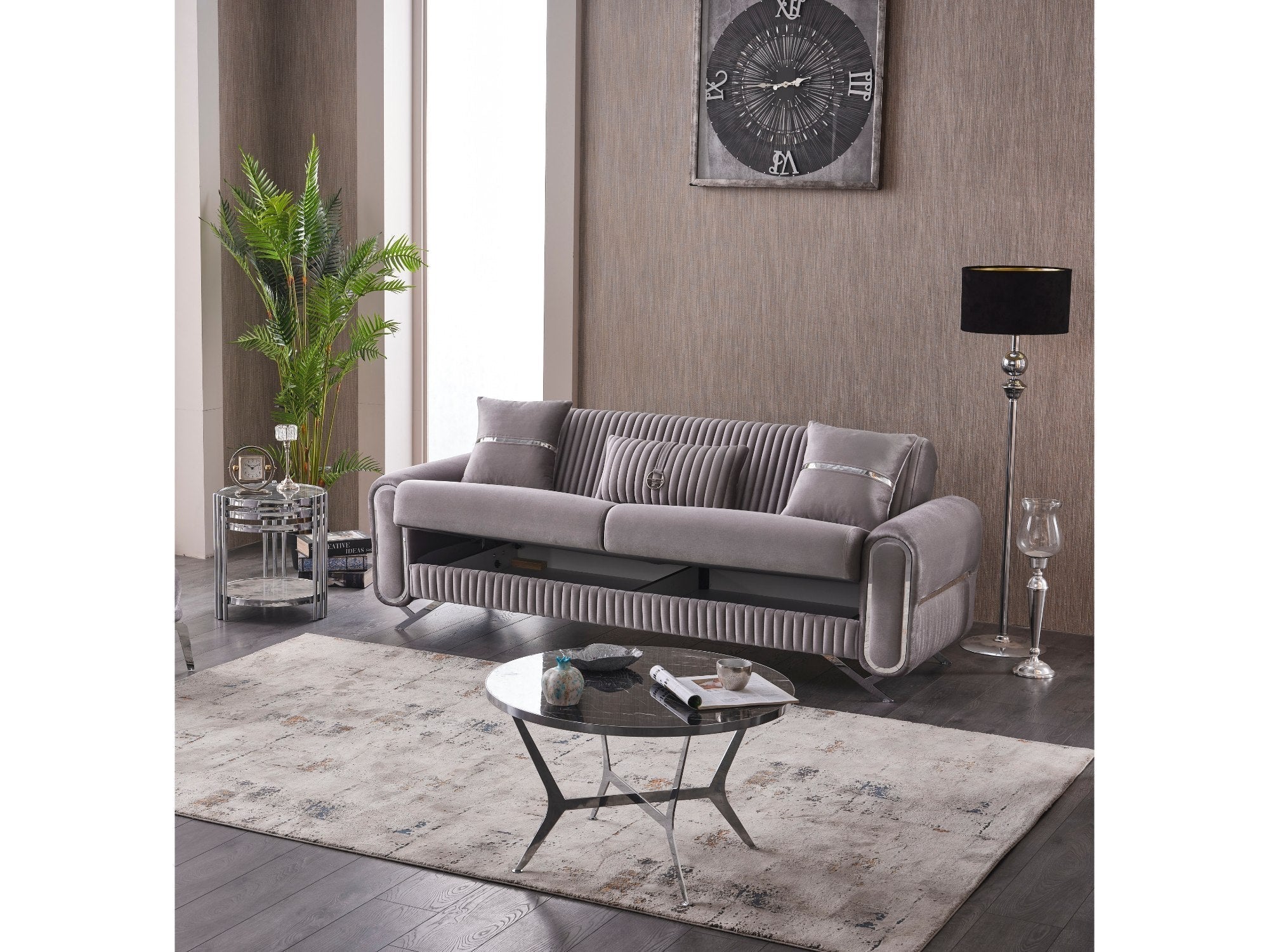 Royal Light Grey Convertible Sofa - Image 5