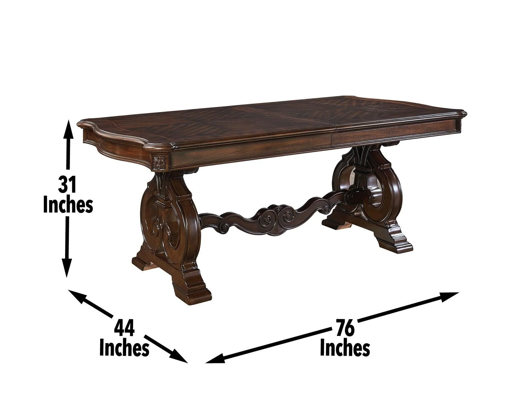 Royale 76-96 inch Table with 20 inch Leaf - Image 21