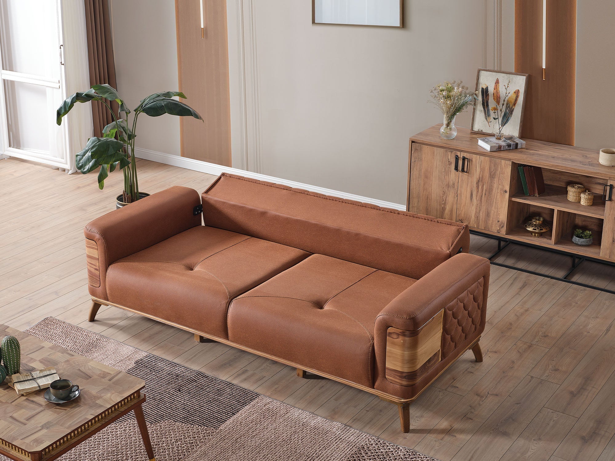Ruby Brick 3-pieces (Sofa & Loveseat & Chair) Living Room Set - Image 8