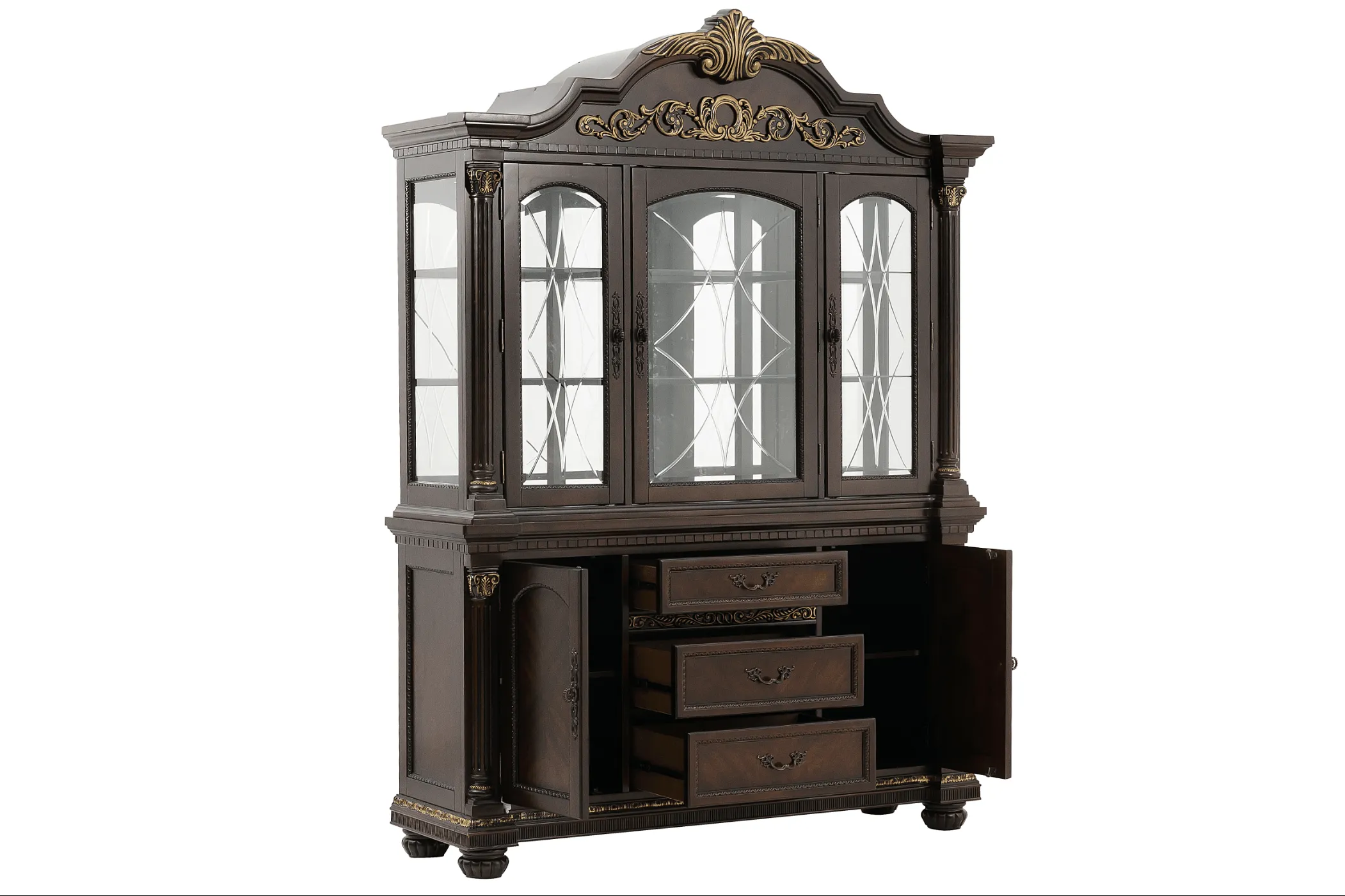 Russian Hill Warm Cherry Buffet & Hutch - Image 3