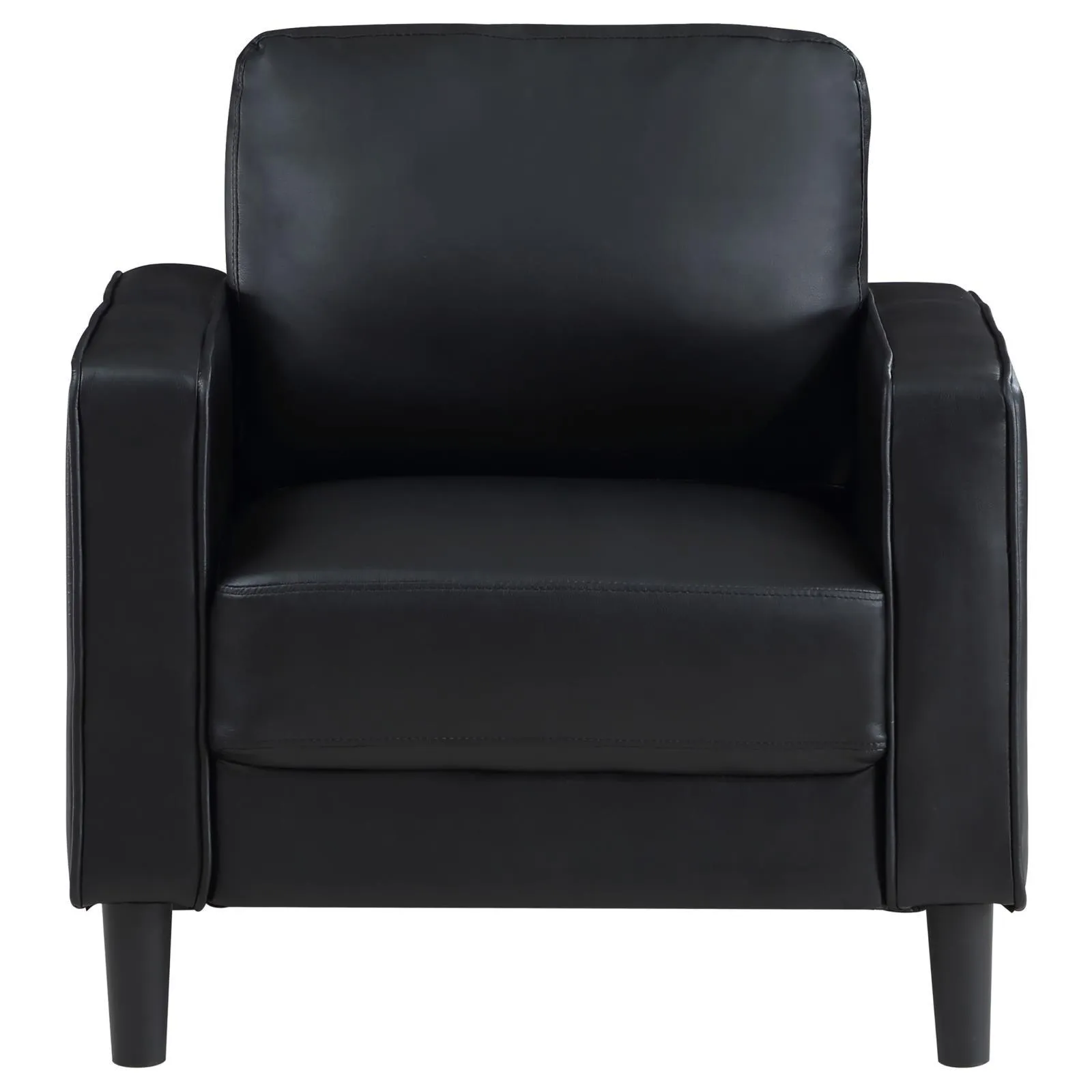 Ruth 3-piece Upholstered Track Arm Sofa Set Black - Image 12