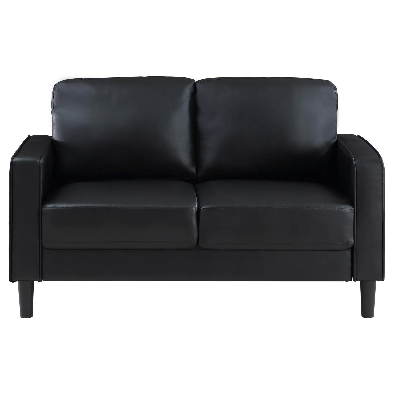 Ruth 3-piece Upholstered Track Arm Sofa Set Black - Image 8