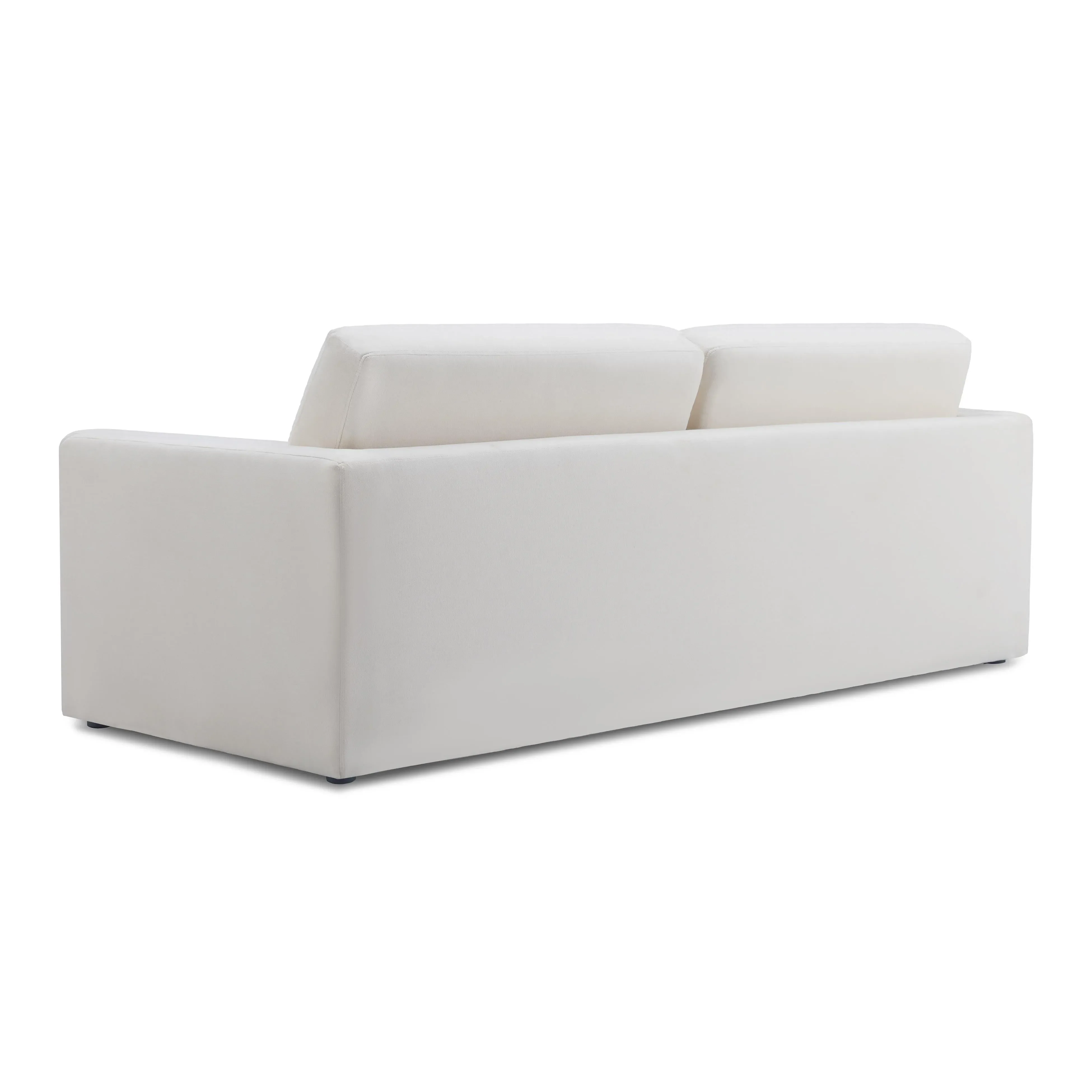 Ryan 91" Cream Upcycled Performance Linen Sofa Bed - Image 3