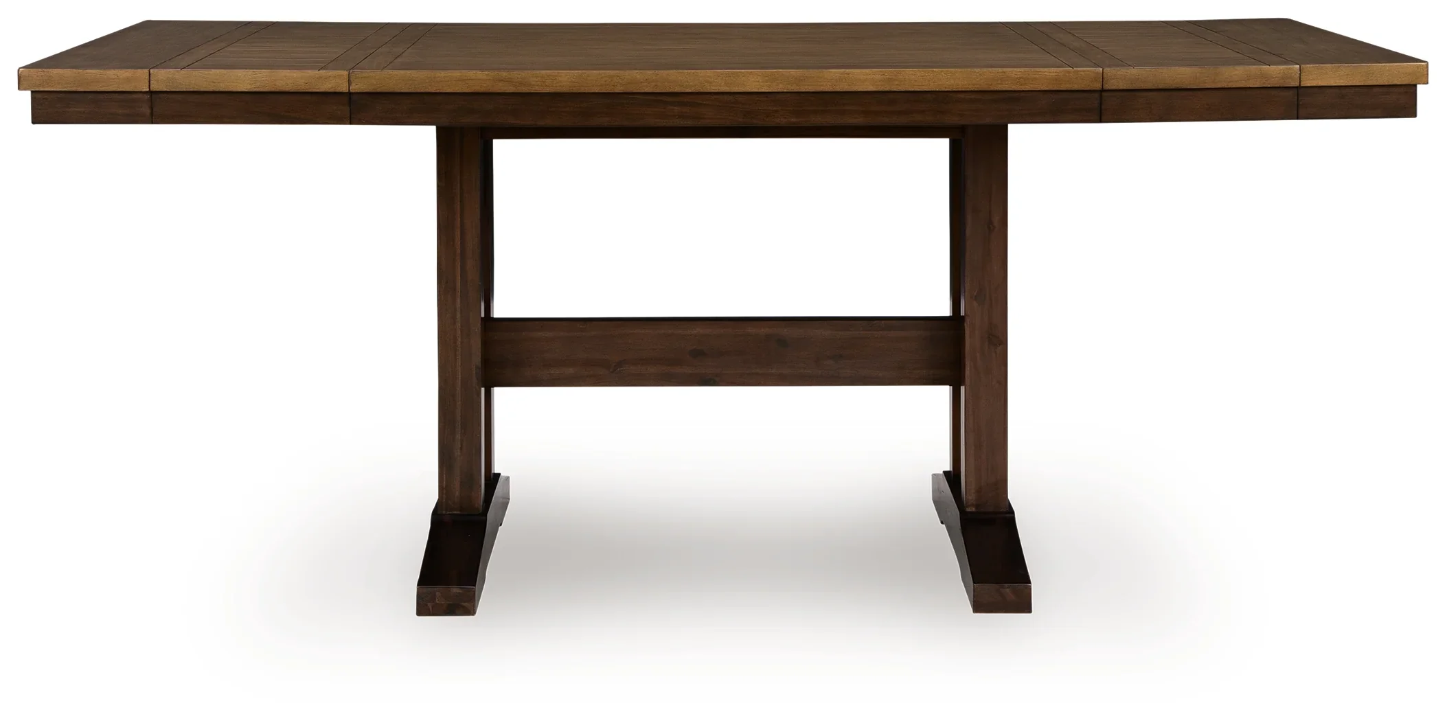 Rylandeen Light Brown/Dark Brown Counter Height Dining Table and 6 Barstools - Image 5