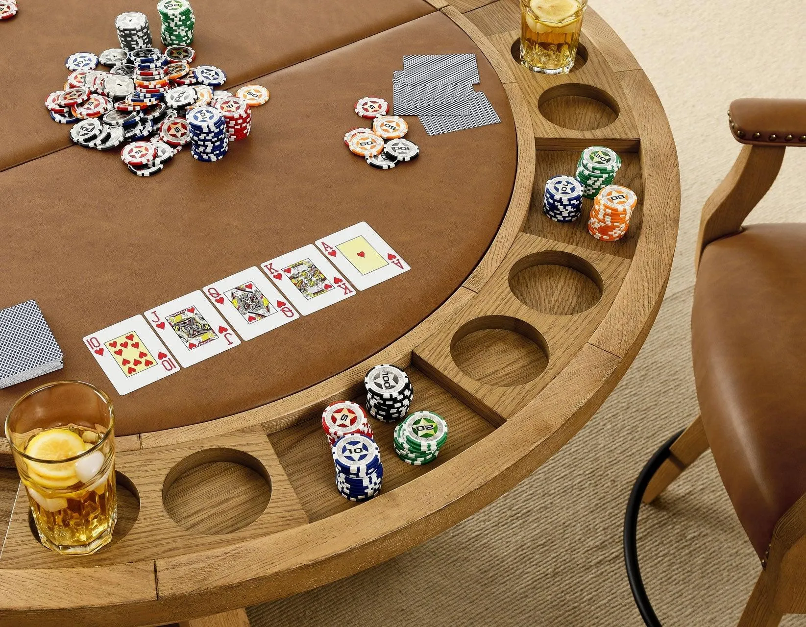 Rylie 6-Piece Counter Game Dining Set, Natural Finish - Image 6