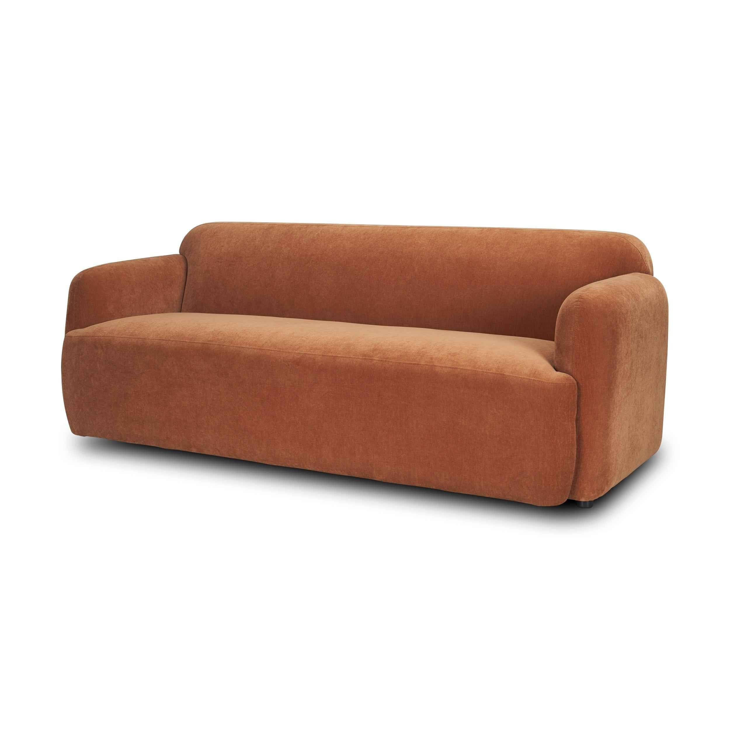 Saga Stonewashed Rust 90" Sofa