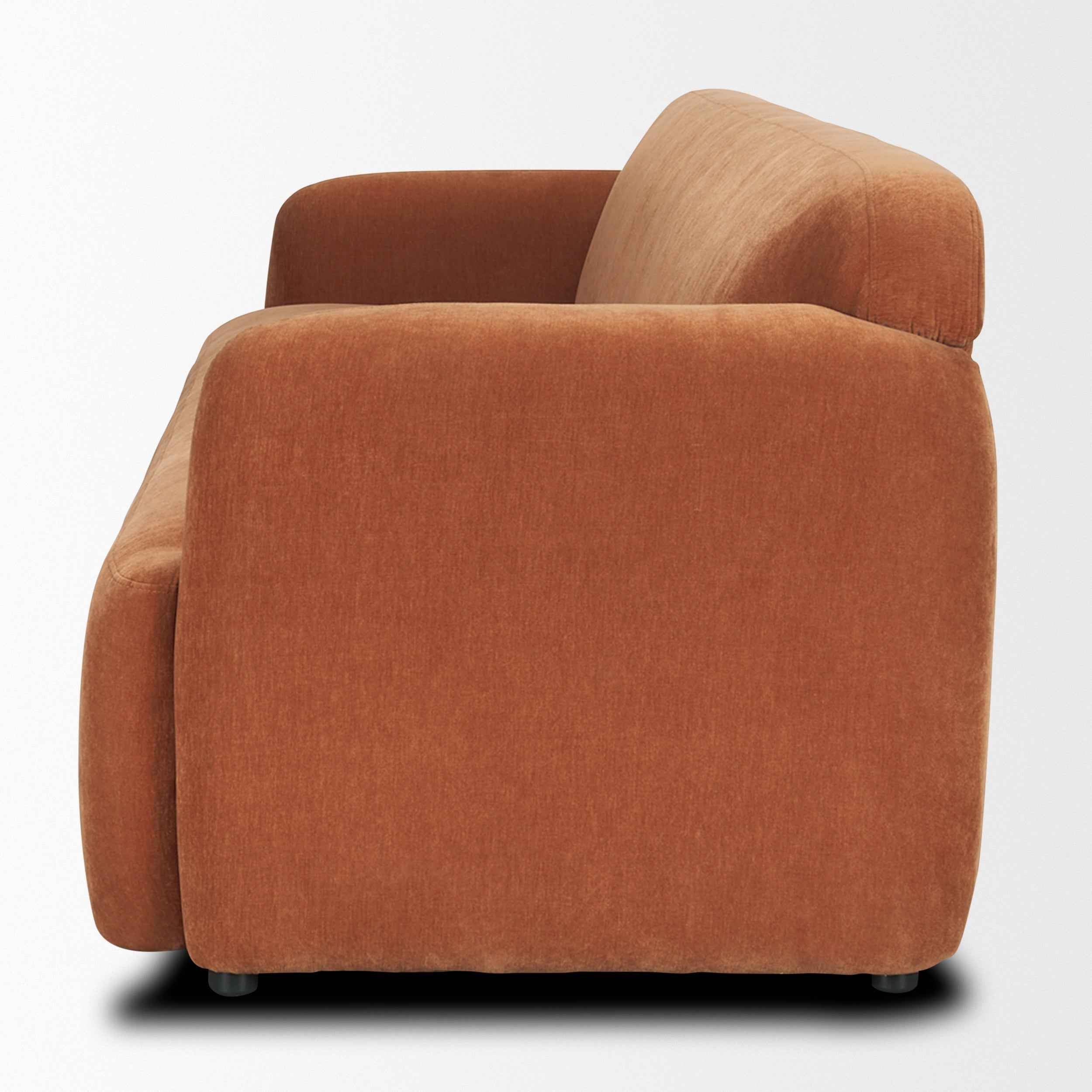 Saga Stonewashed Rust 90" Sofa - Image 3