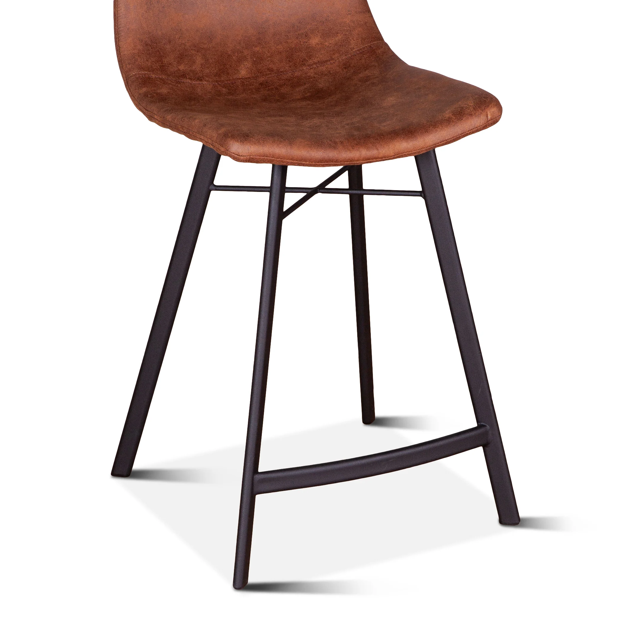 Sam 18" Counter Chair in Trapper Brown MicrofiberSam 18" Counter Chair in Trapper Brown Microfiber - Image 6